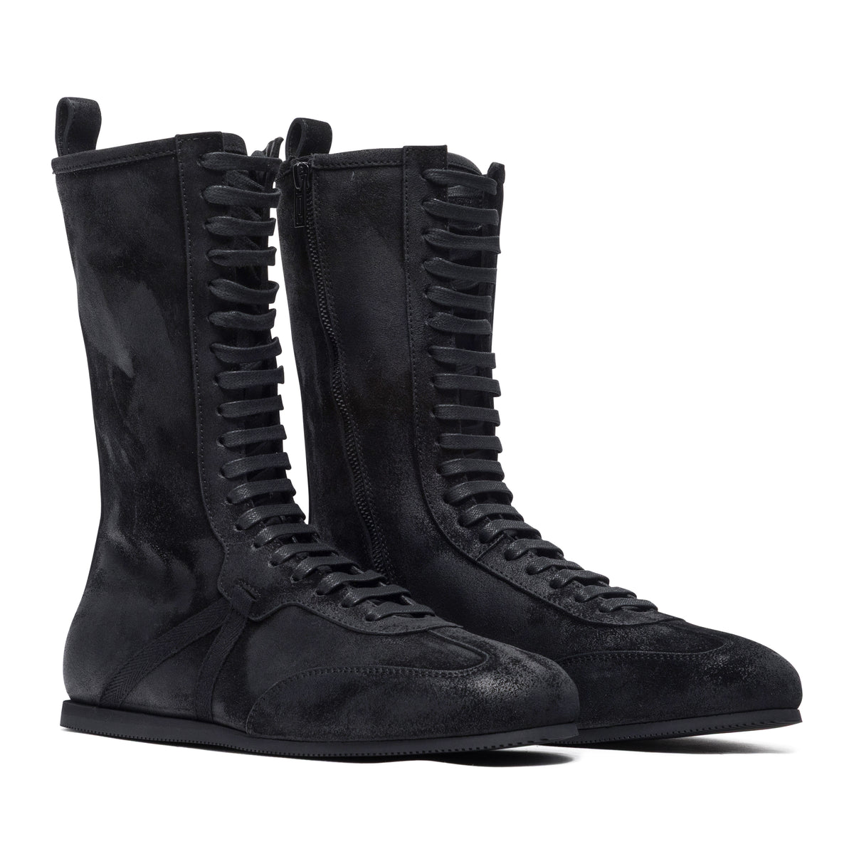 Ann Demeulemeester High-Top Boxing Sneakers Black
