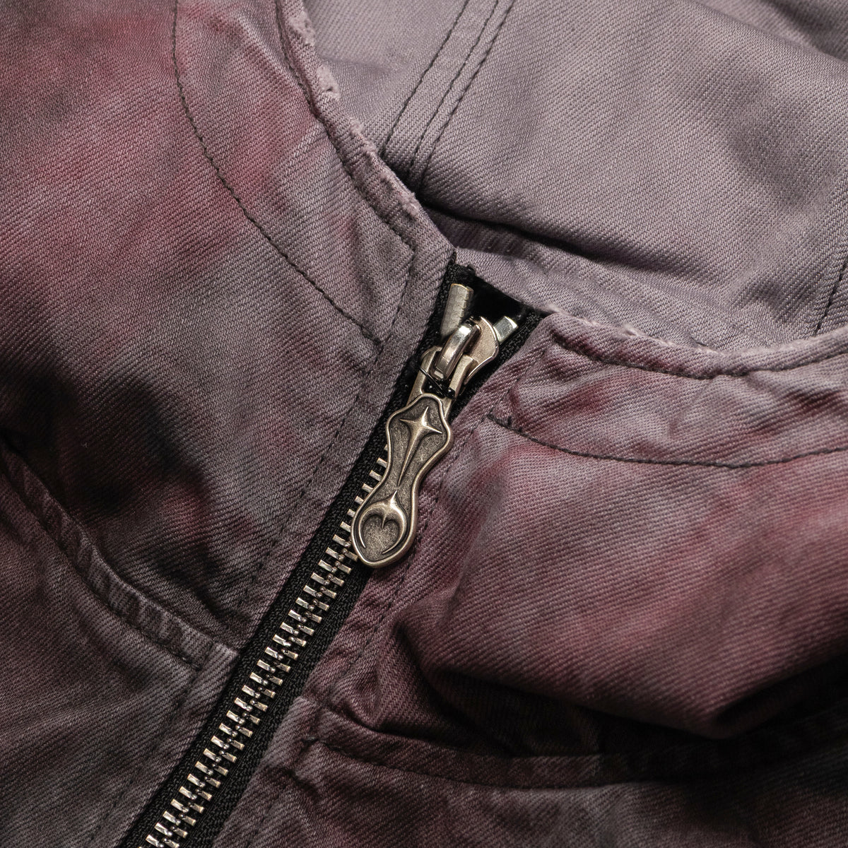 Thug Club Three Riding Skull Vintage Jacket Grey