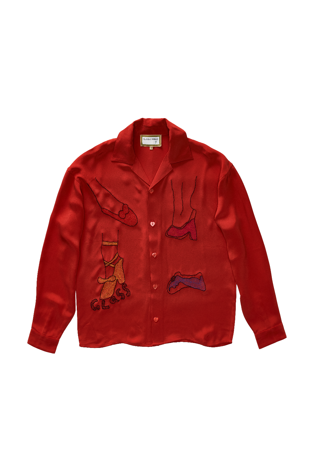 Glass Cypress Foot On Silk Shirt Pink 807