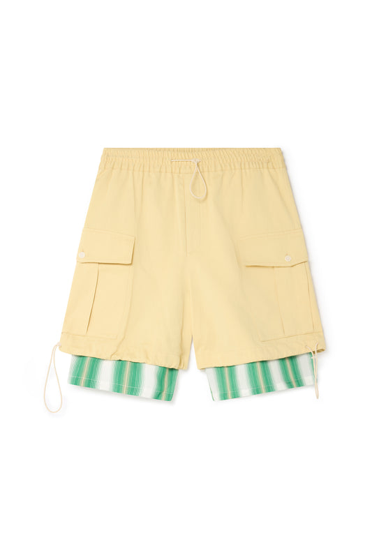 WALES BONNER ROAM CARGO SHORTS YELLOW