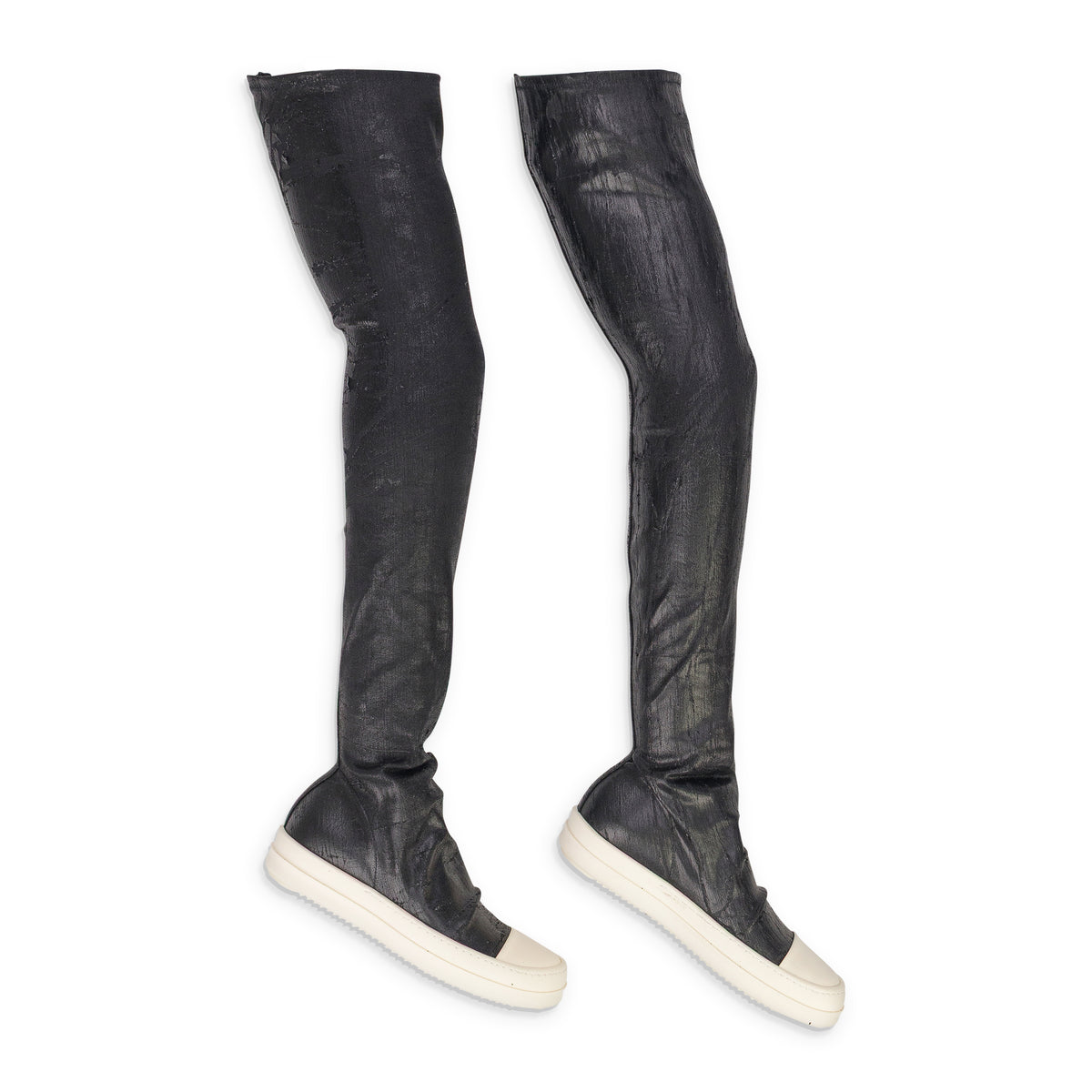 Rick Owens DRKSHDW High Sock Sneaks Black/Milk/Milk