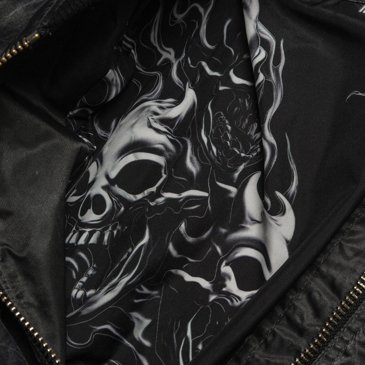 Thug Club Jamong Two Tone Washed Ma-1 Jacket Black