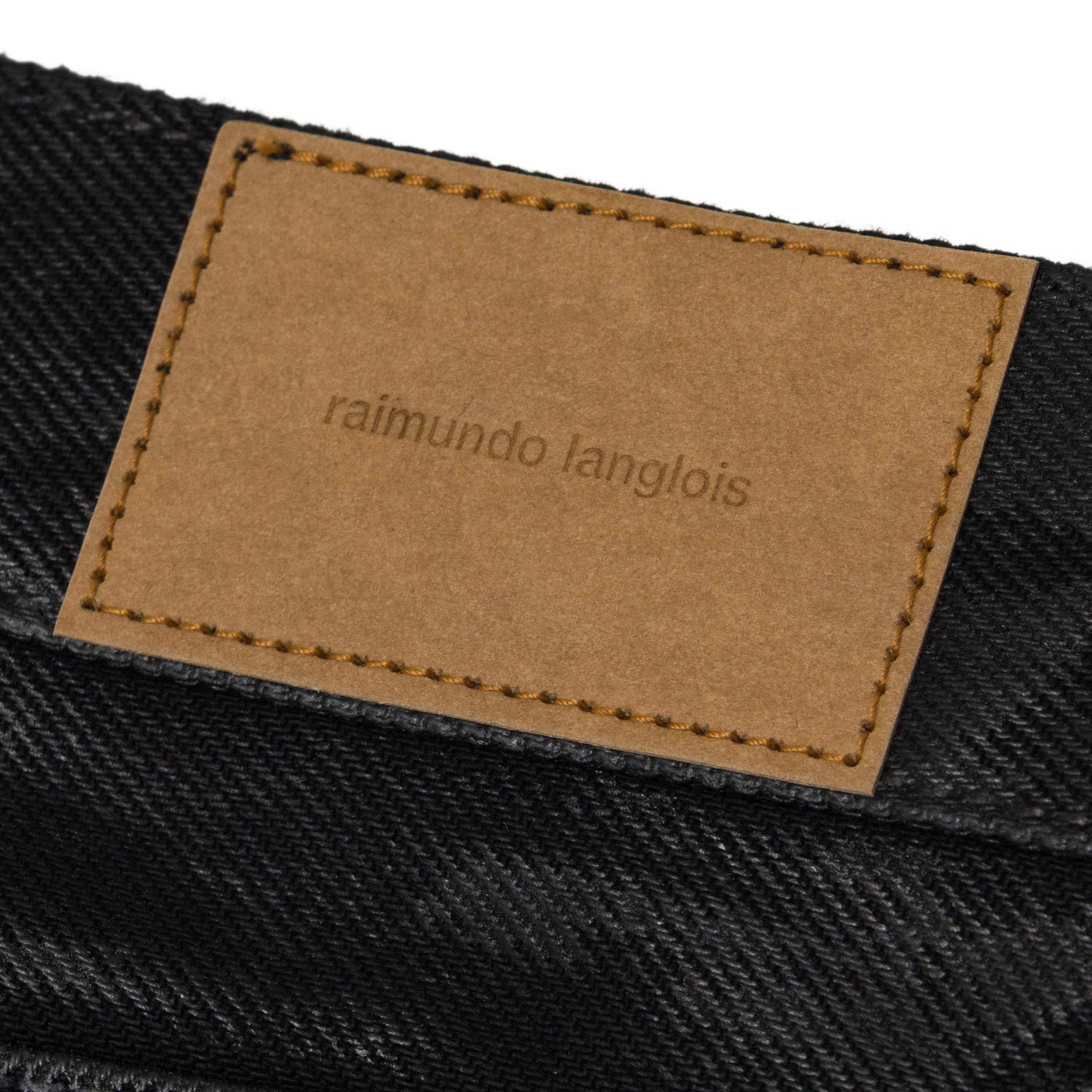 Raimundo Langlois Slim Straight Jean Black Waxed