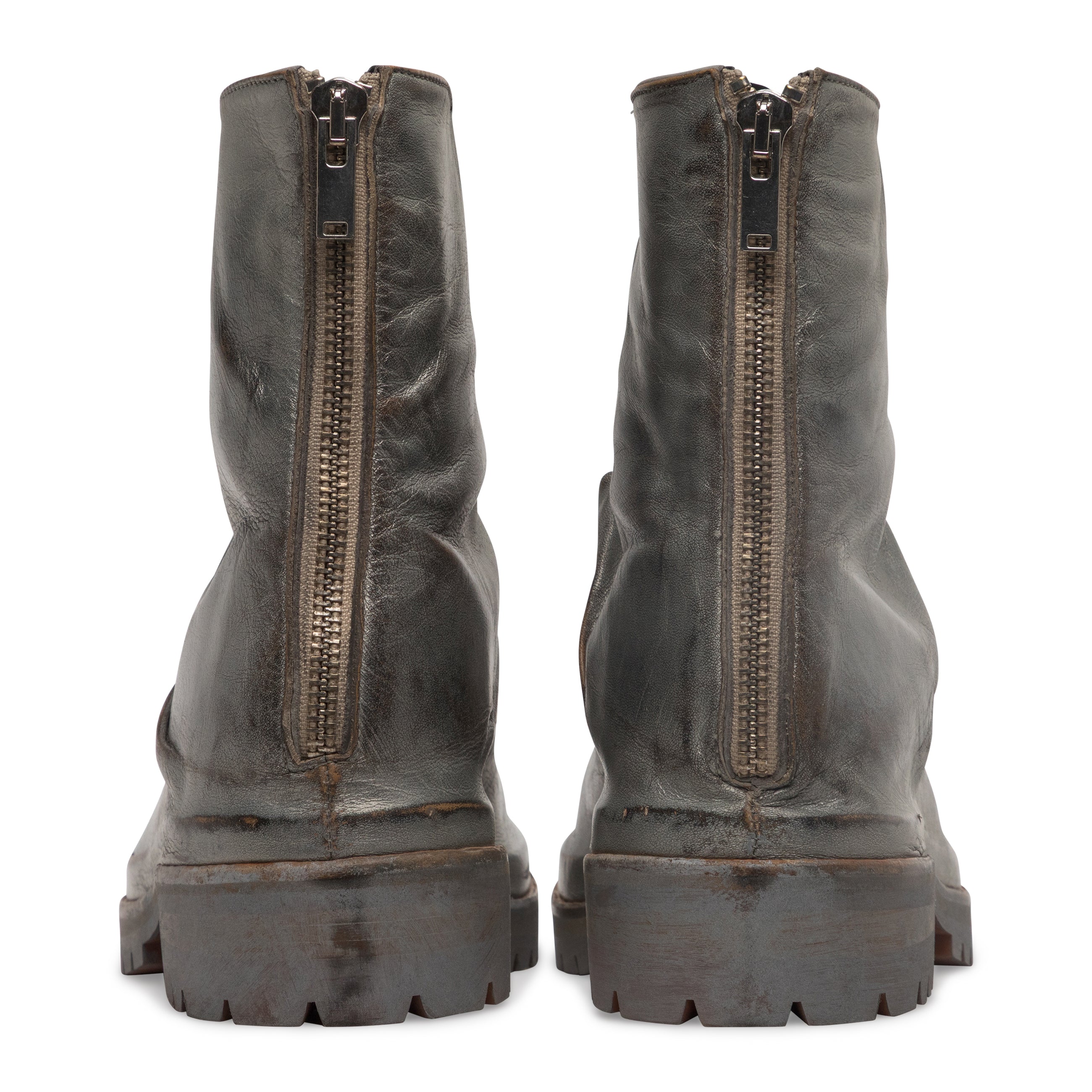 424 Laced Up Boots Silver