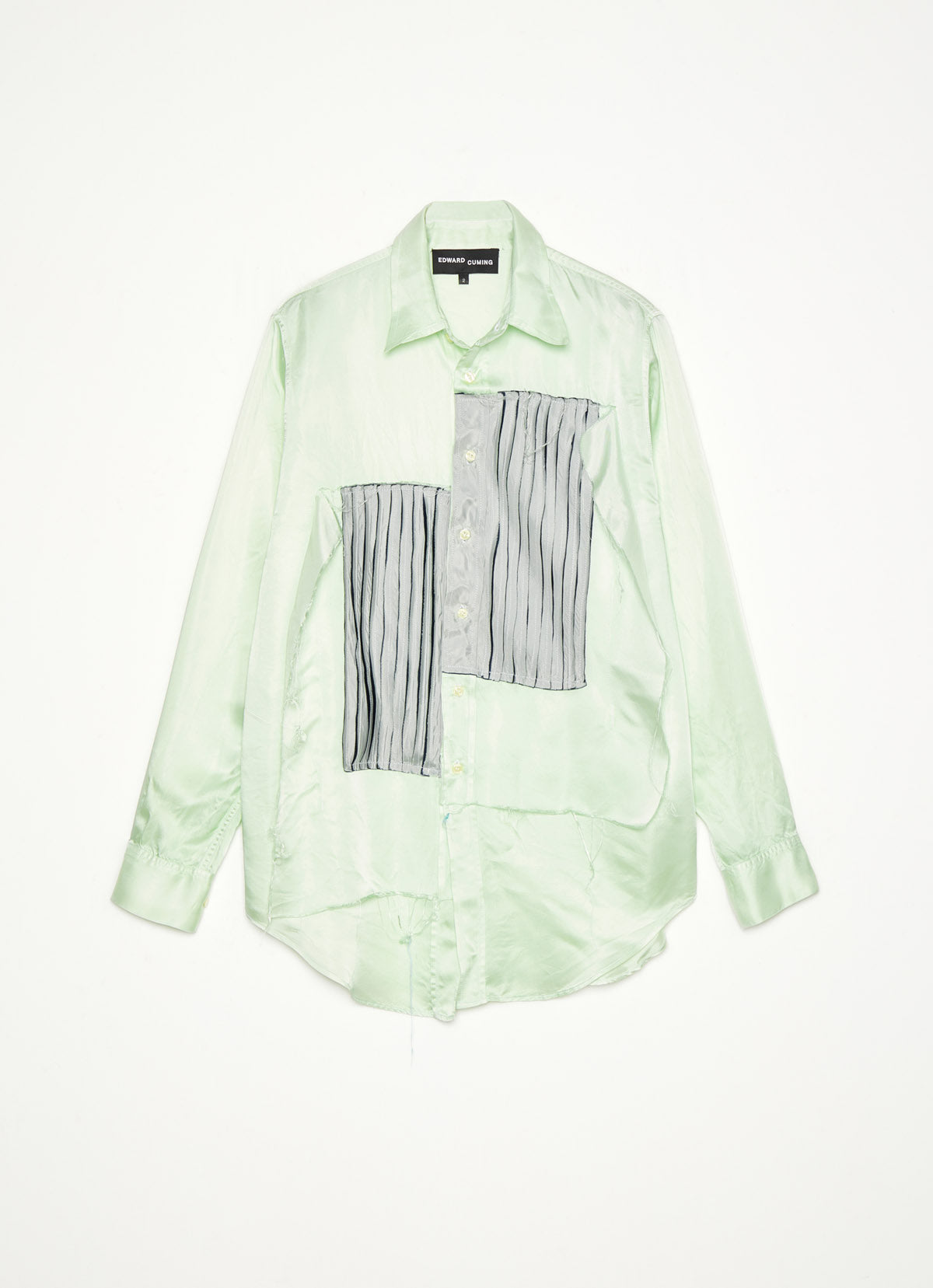 Edward Cuming Process Collage Shirt Green 4082