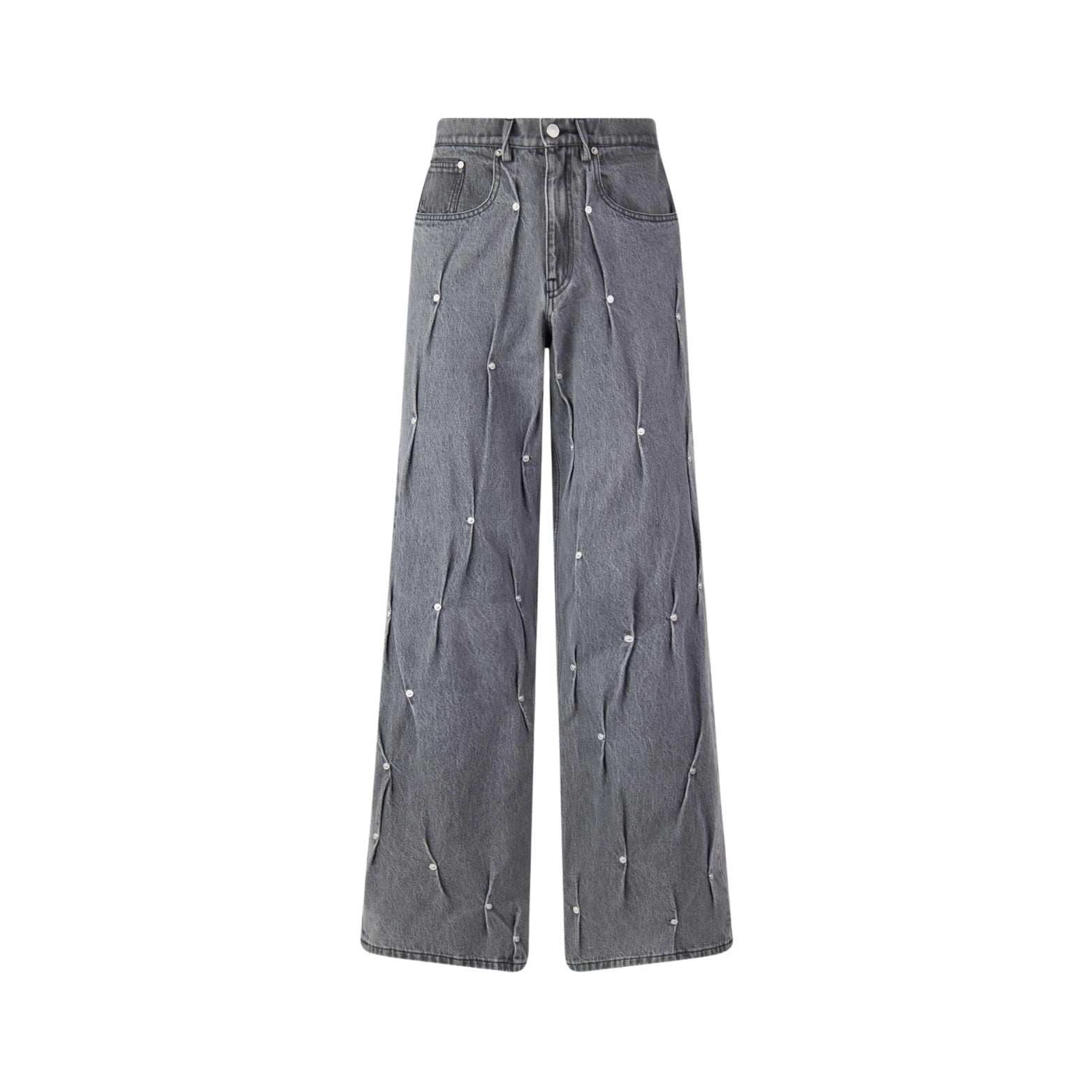 KUSIKOHC MULTI RIVET DENIM PANTS GRAY