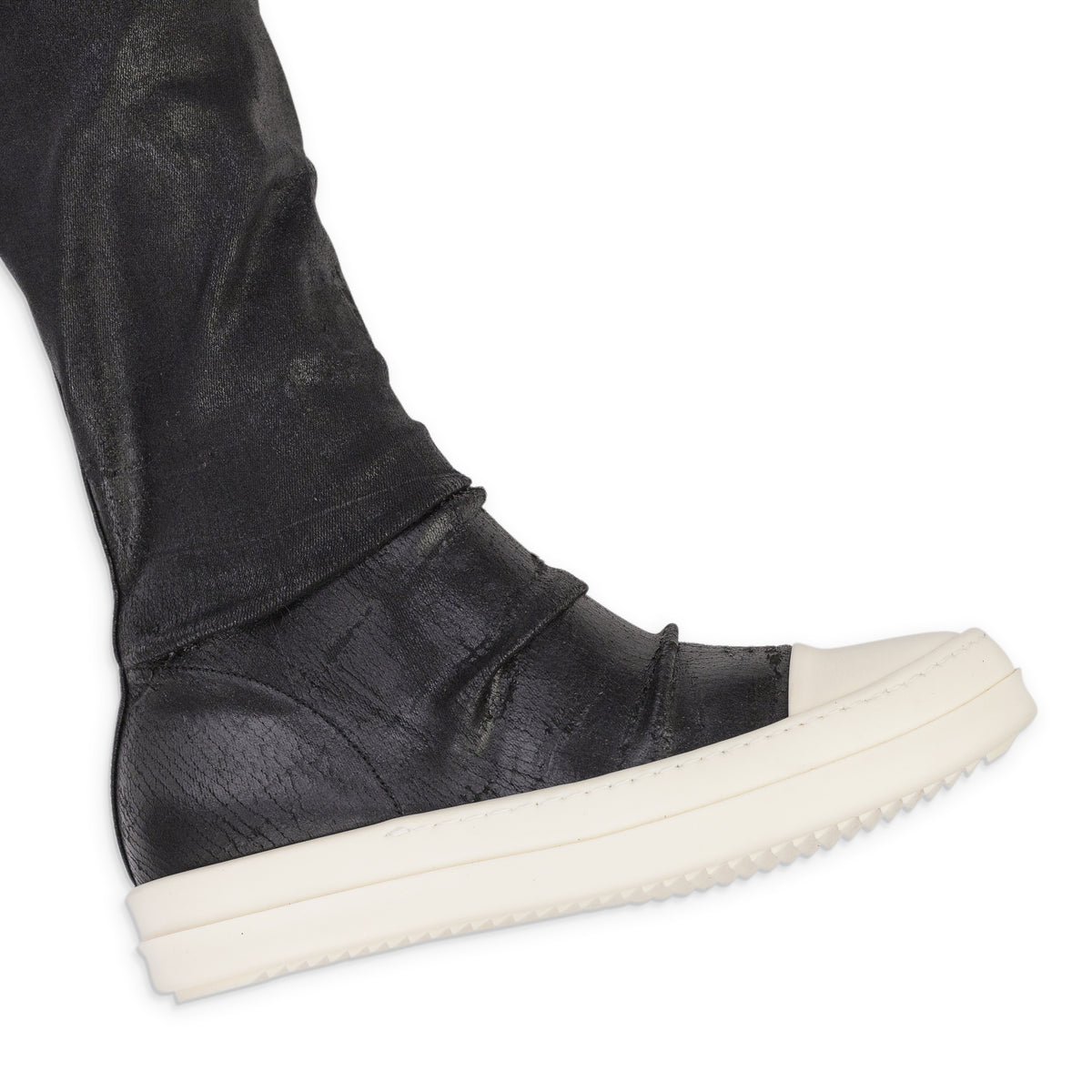 Rick Owens DRKSHDW High Sock Sneaks Black/Milk/Milk