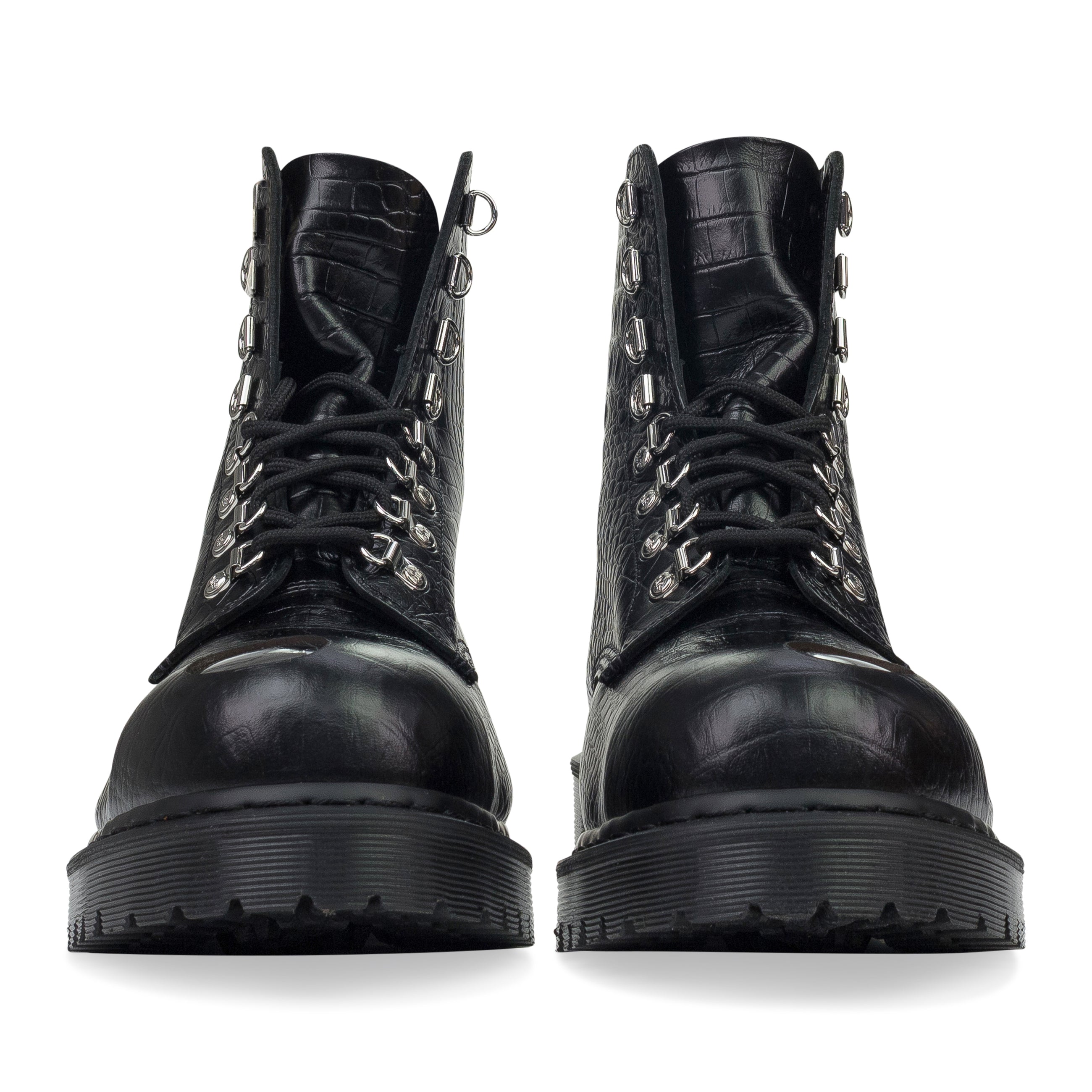 Dr. Martens Analine Croc Emboss 1460 Pascal Black