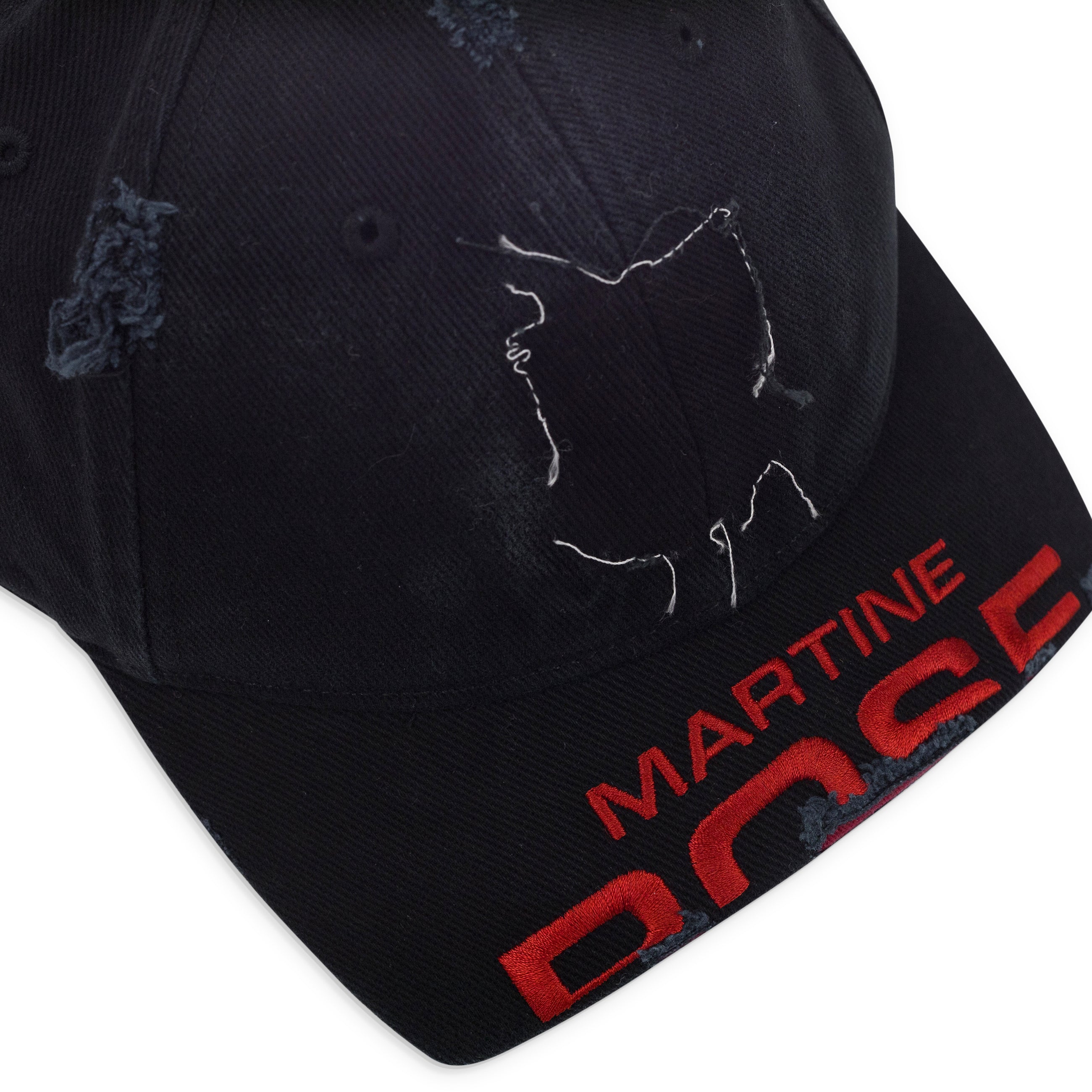Martine Rose Cut Peak Cap Black