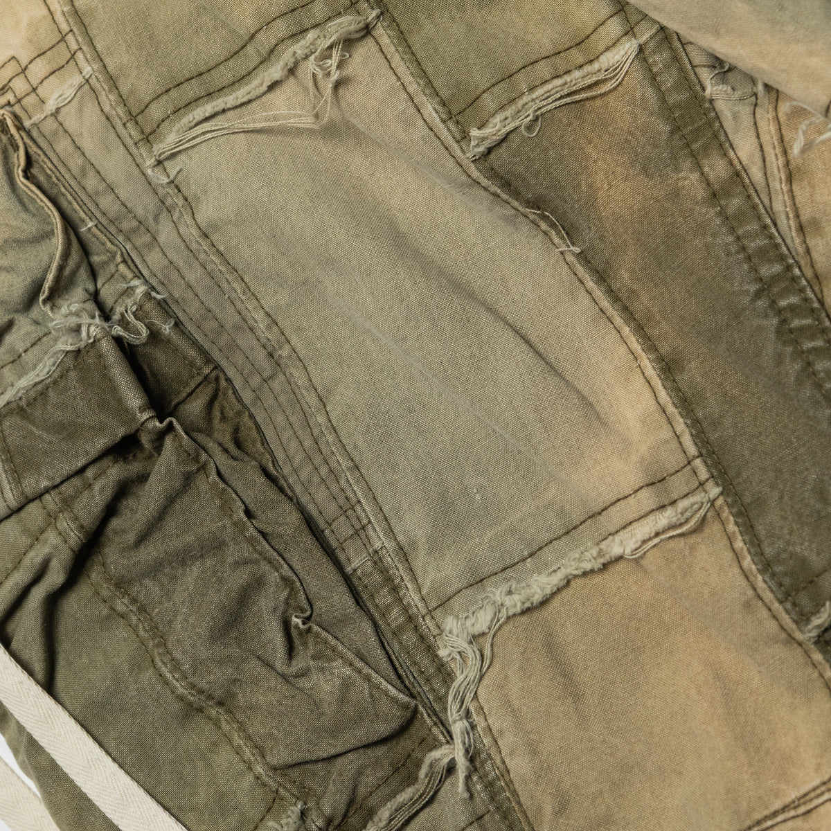 Ercole Studio Patchwork Cargo Pants Olive