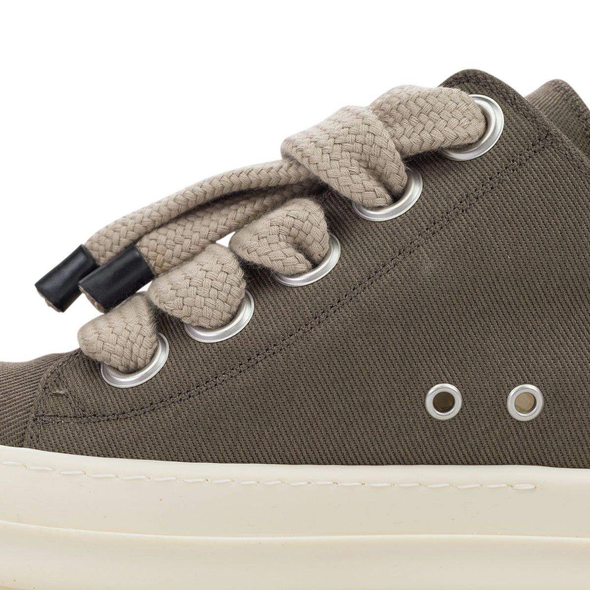 Rick Owens DRKSHDW Jumbolace Low Sneaks Dust/Milk/Milk