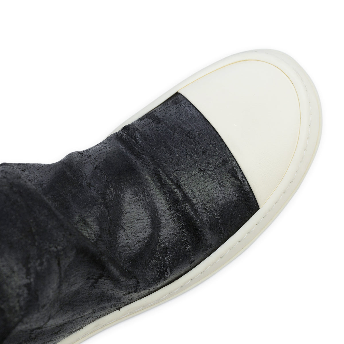 Rick Owens DRKSHDW High Sock Sneaks Black/Milk/Milk