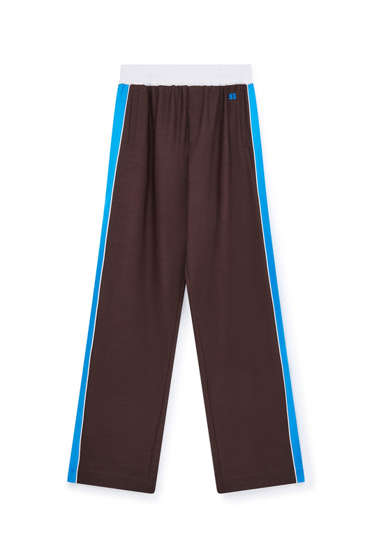 Wales Bonner Courage Trousers With Contrast Side Strip Brown 8036