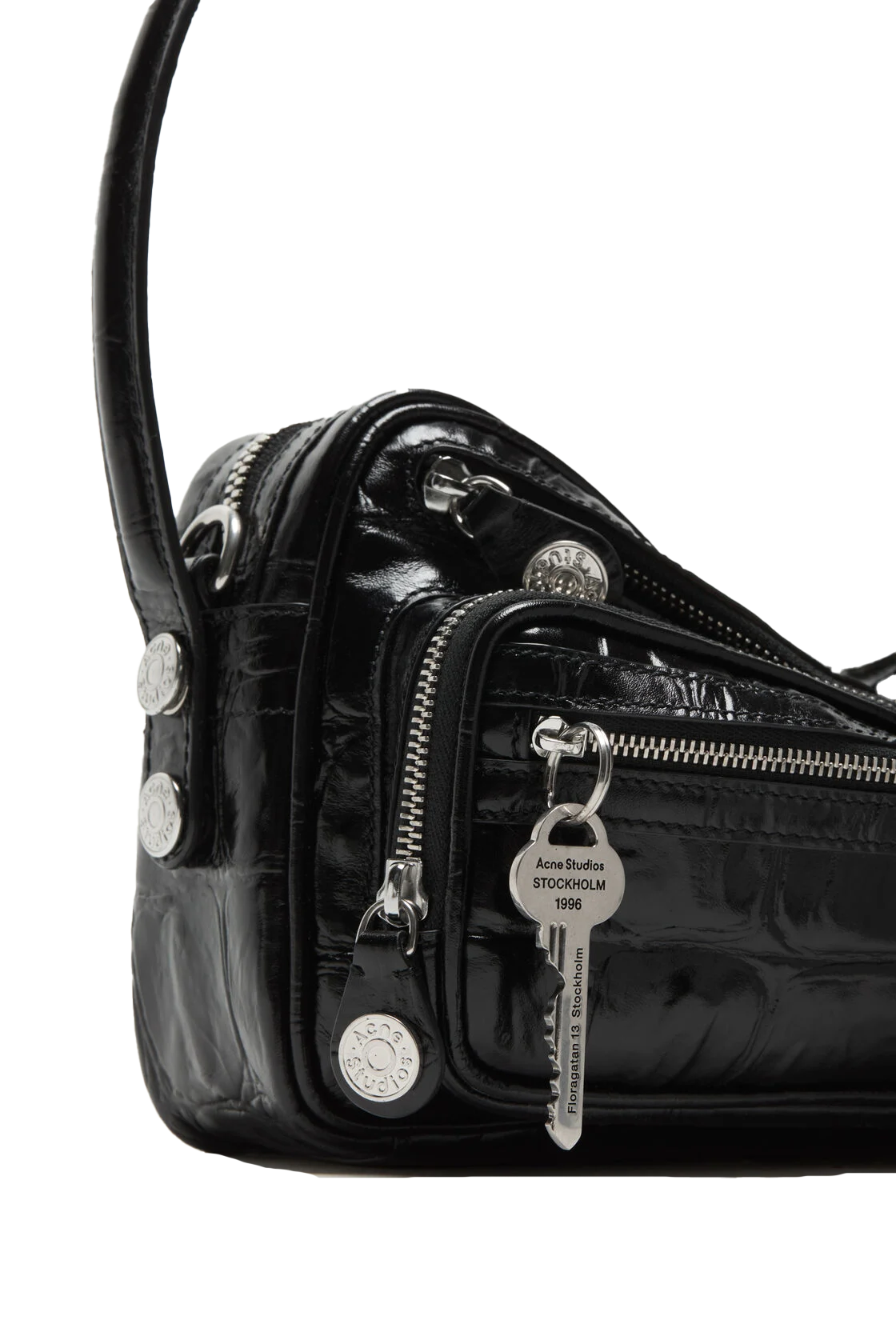 Acne Studios Camero Party Croco Black