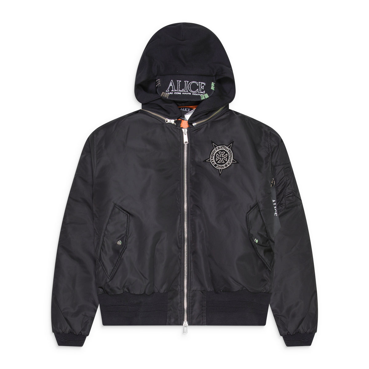 Alice Hollywood Hooded Atelier Bomber Jacket Black
