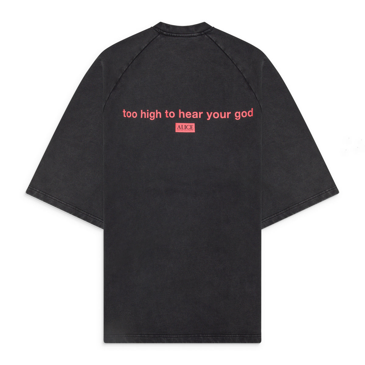 Alice Hollywood Too High Oversized Heavy T-Shirt Black