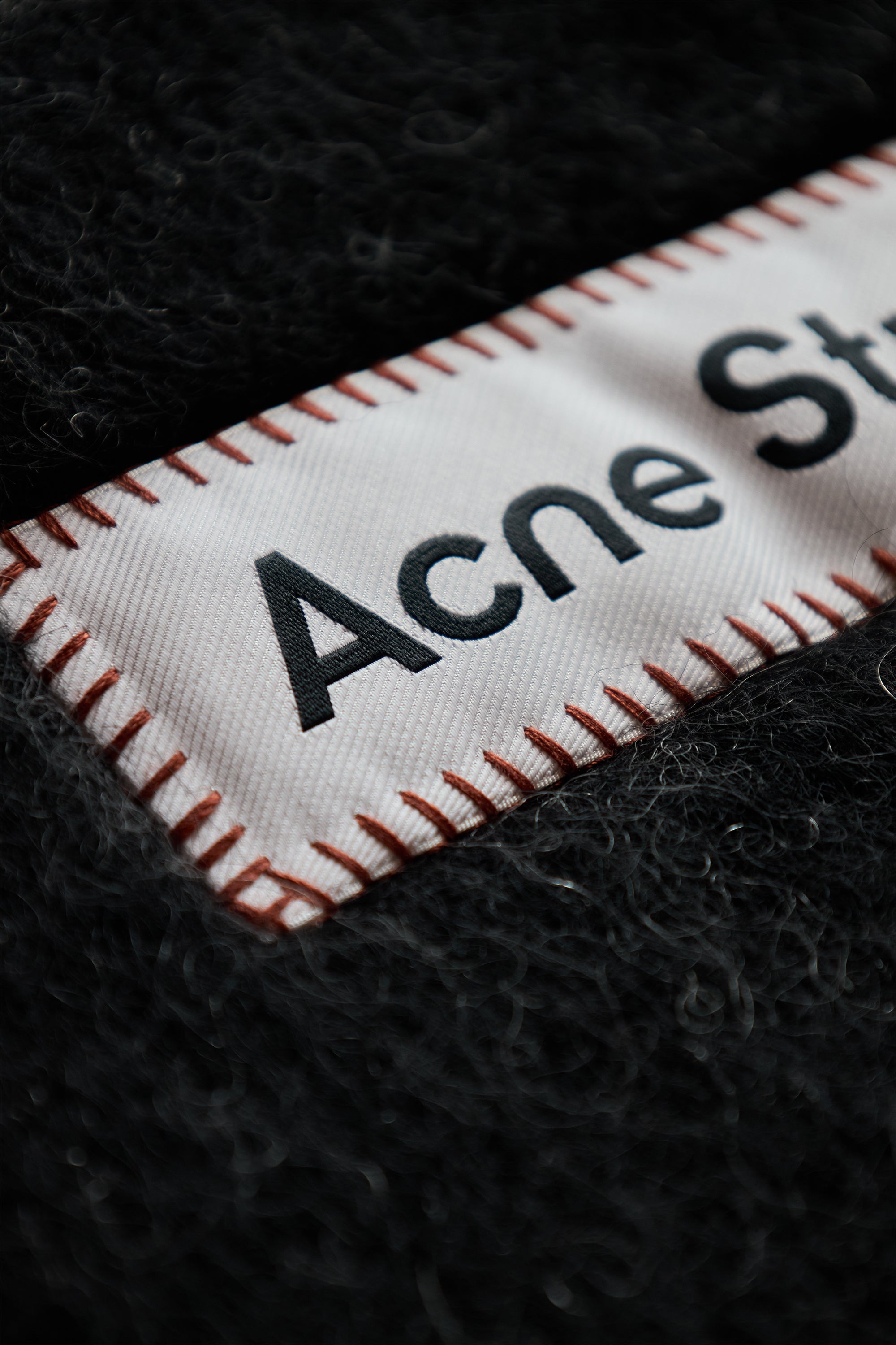 Acne Studios Vally Solid Scarf Black 10200