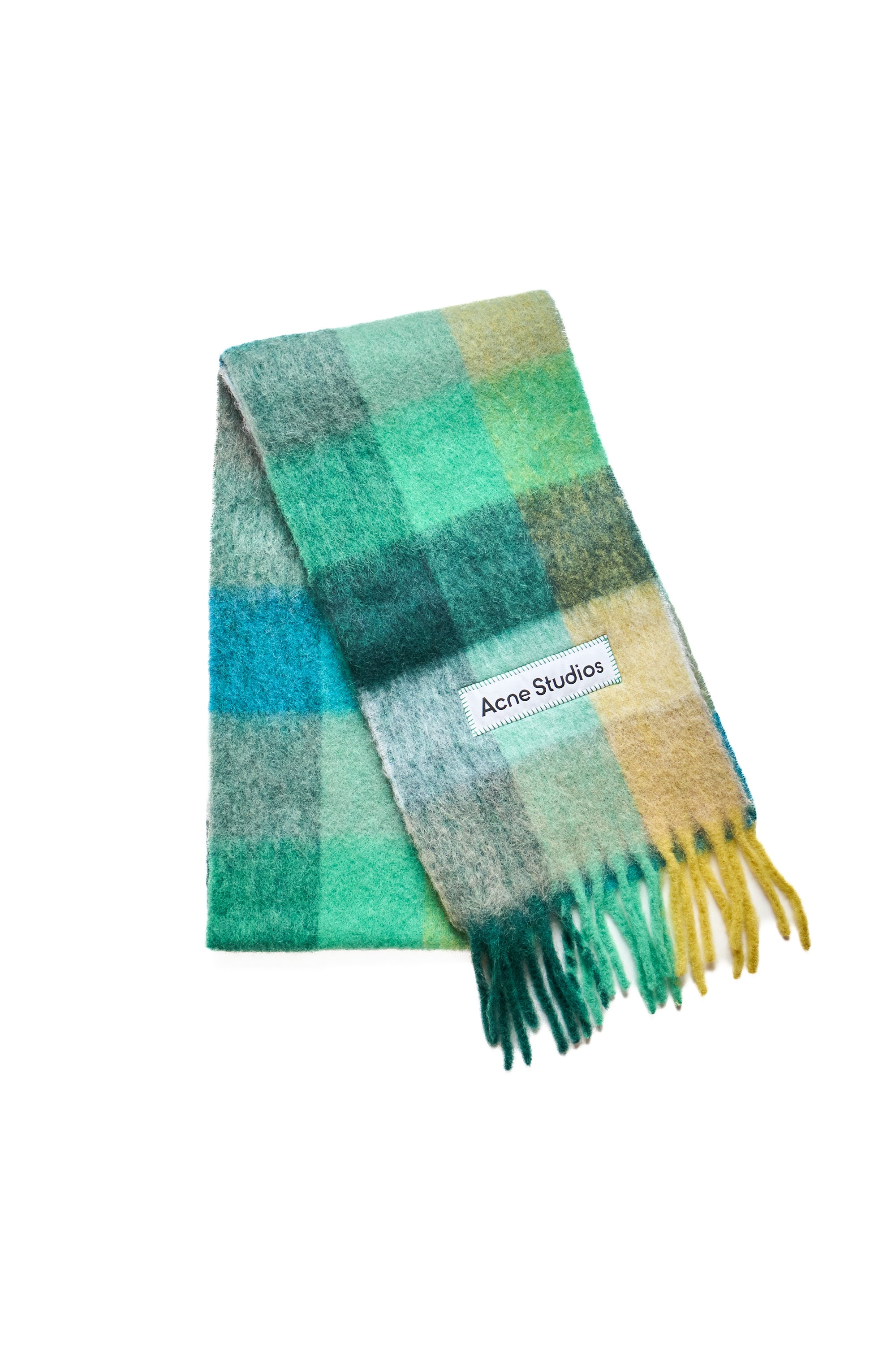 Acne Studios Vally Check Scarf Green 10181