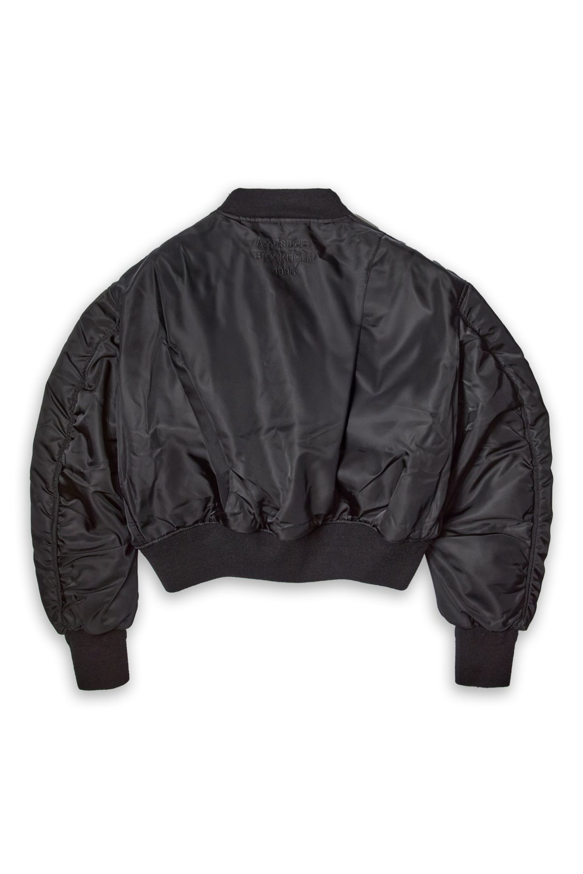 Acne Studios Nylon Bomber With Zips Black