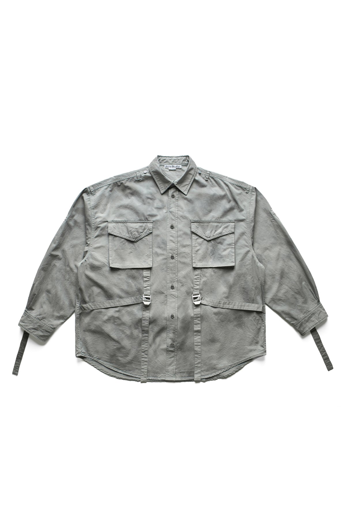 ACNE STUDIOS SIGUEL COTTON TWILL SHIRT GREY