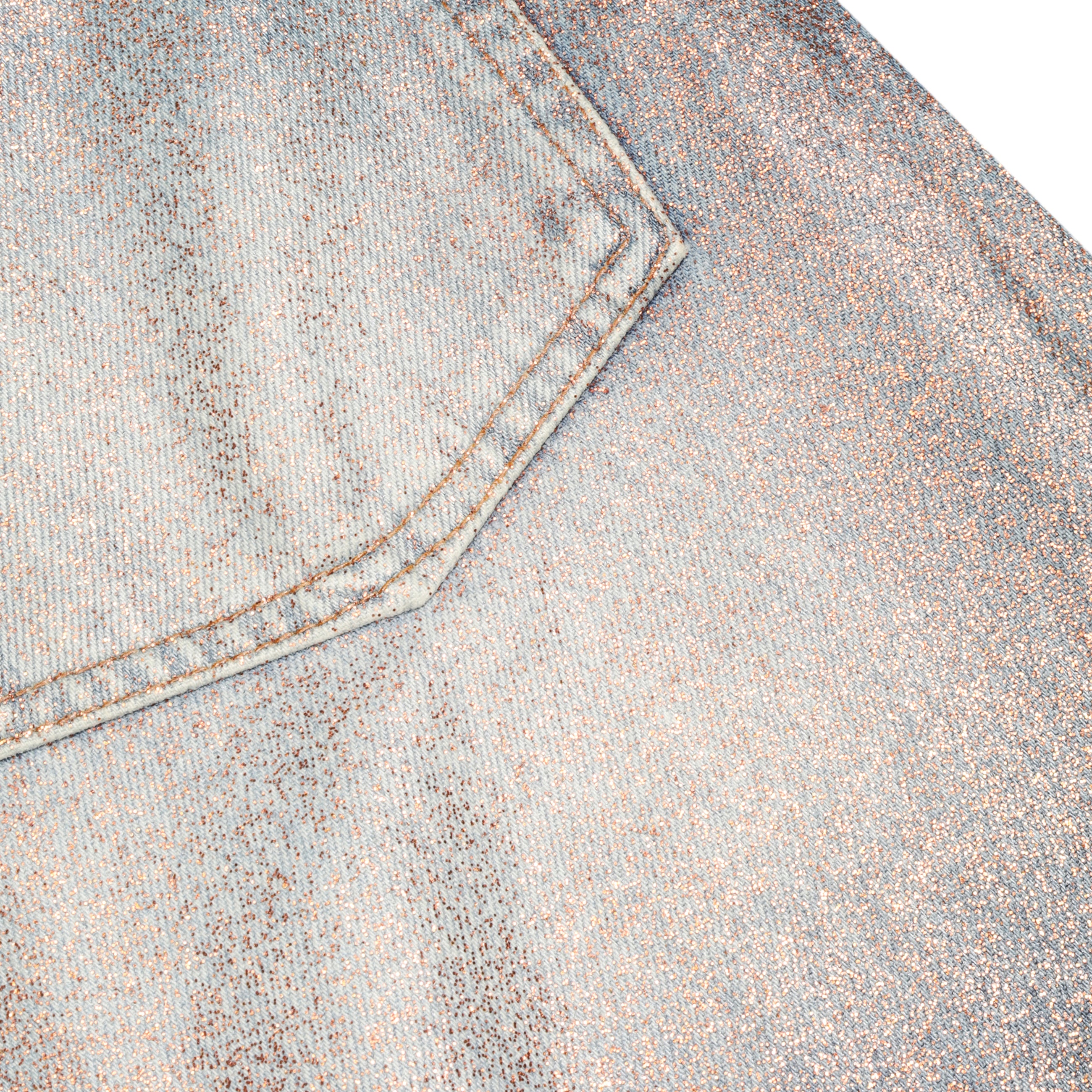 Acne Studios Blue Glitter Denim Shorts