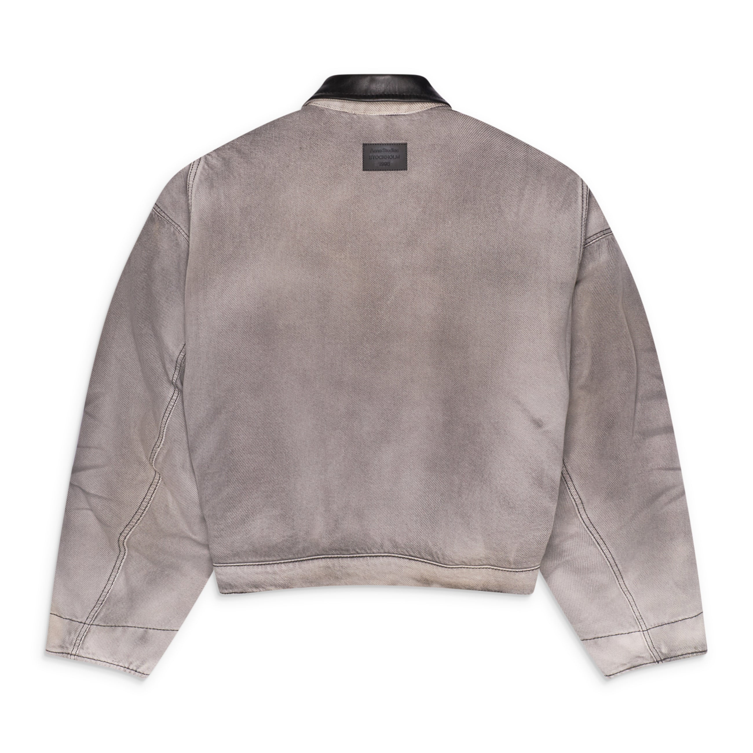 Acne Studios Faded Denim Bomber Jacket White/Black