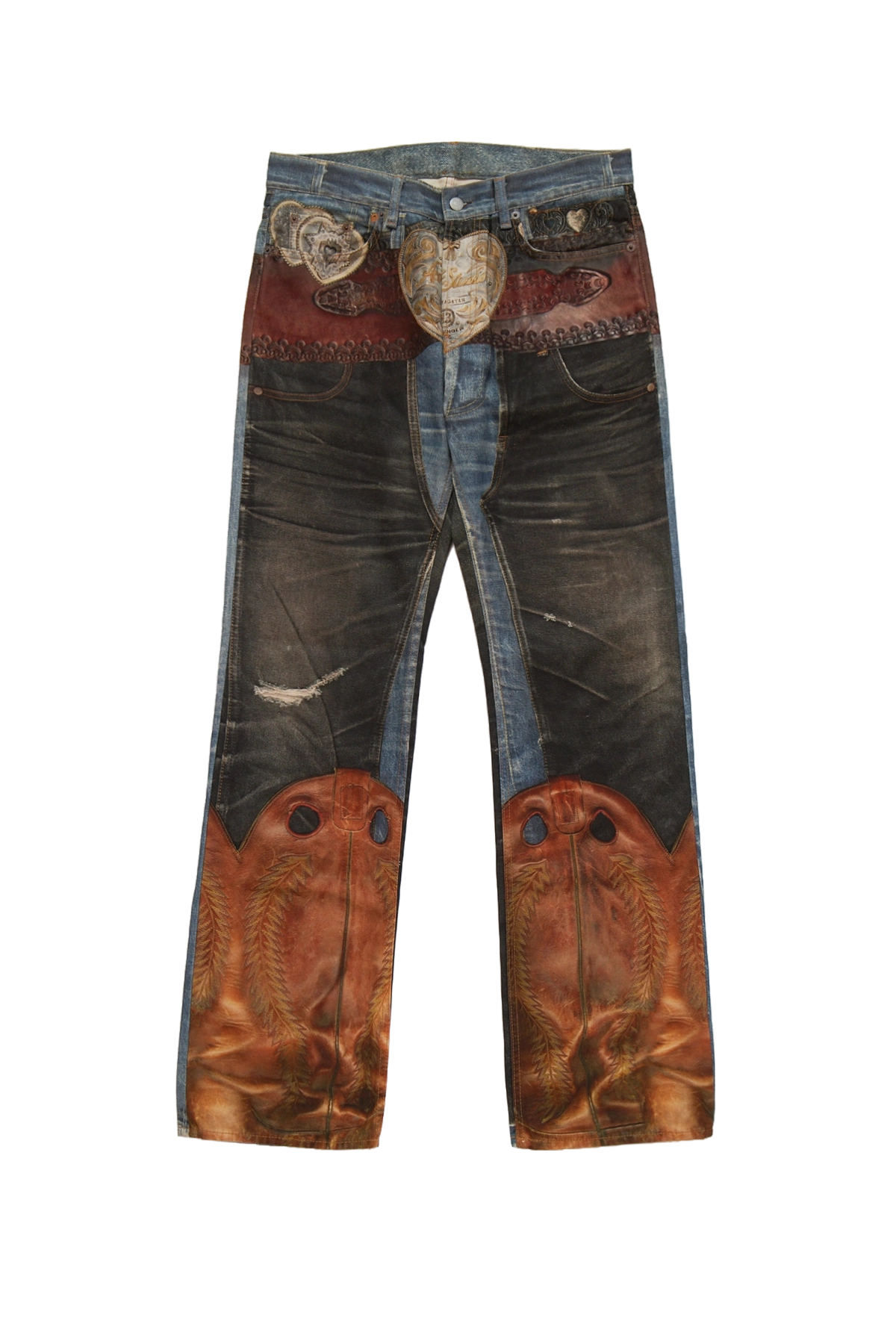 ACNE STUDIOS
2010M HEART BUCKLES TROMPE L'OEIL JEANS BLUE/BLACK