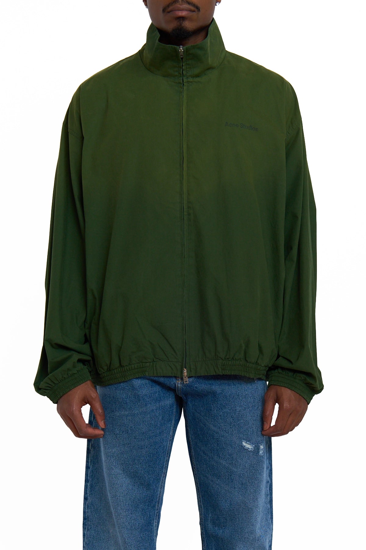 Acne Studios Logo Zipper Jacket Forest Green – ESSXNYC Acne Studios Logo Zipper Jacket Forest Green – ESSXNYC