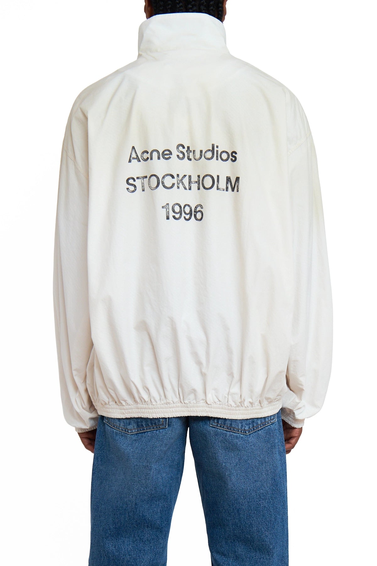 Acne Studios Logo Zipper Jacket Dusty White – ESSXNYC Acne Studios Logo Zipper Jacket Dusty White – ESSXNYC