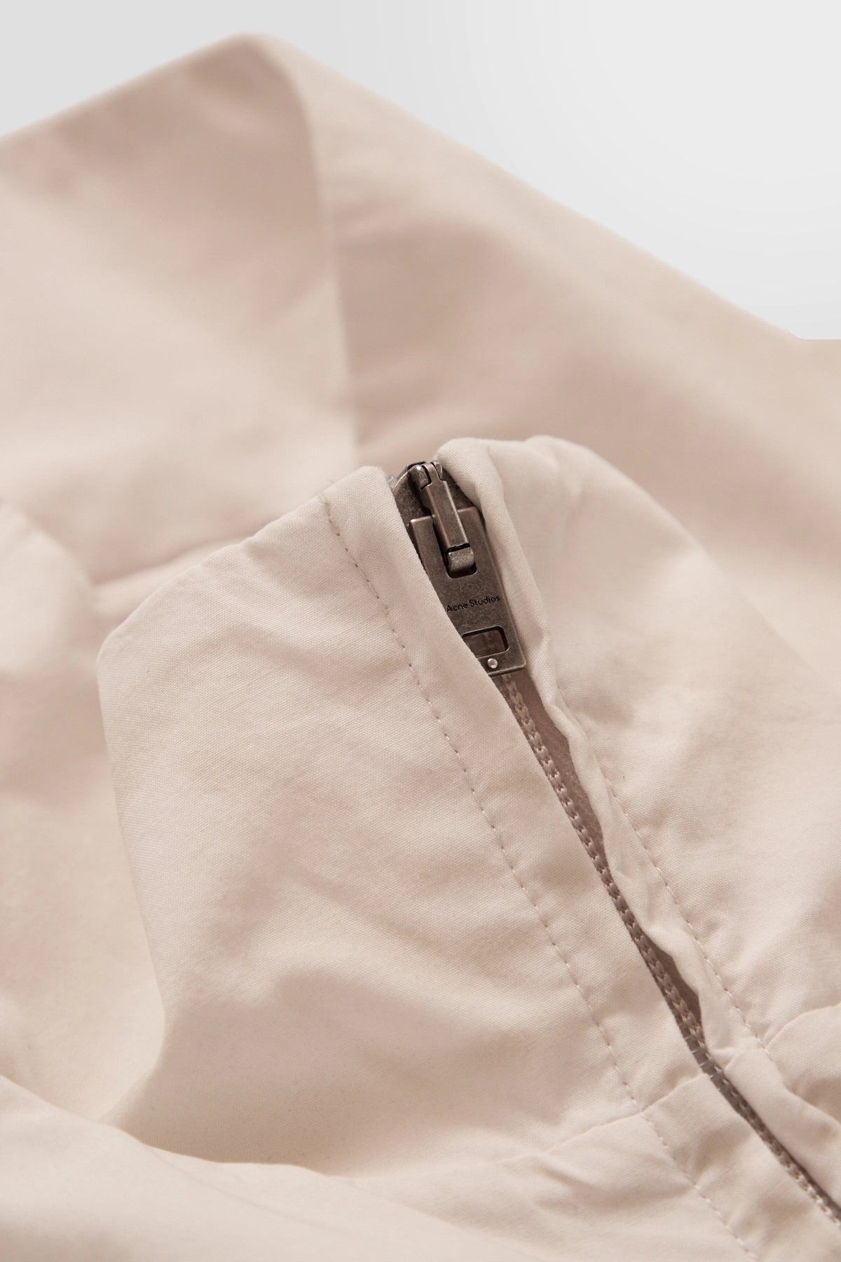 Acne Studios Logo Zipper Jacket Dusty White 2