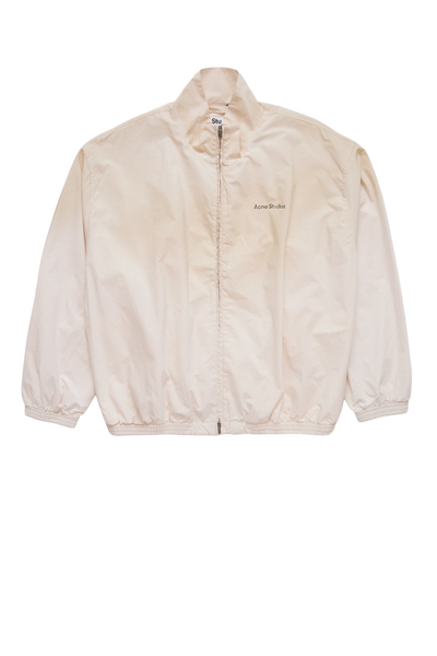ACNESTUDIOSLOGOZIPPERJACKETWHI