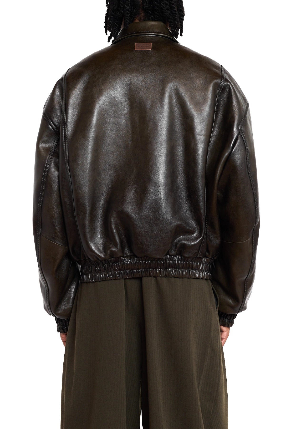 Acne Studios Vintage Leather Jacket Vintage Green