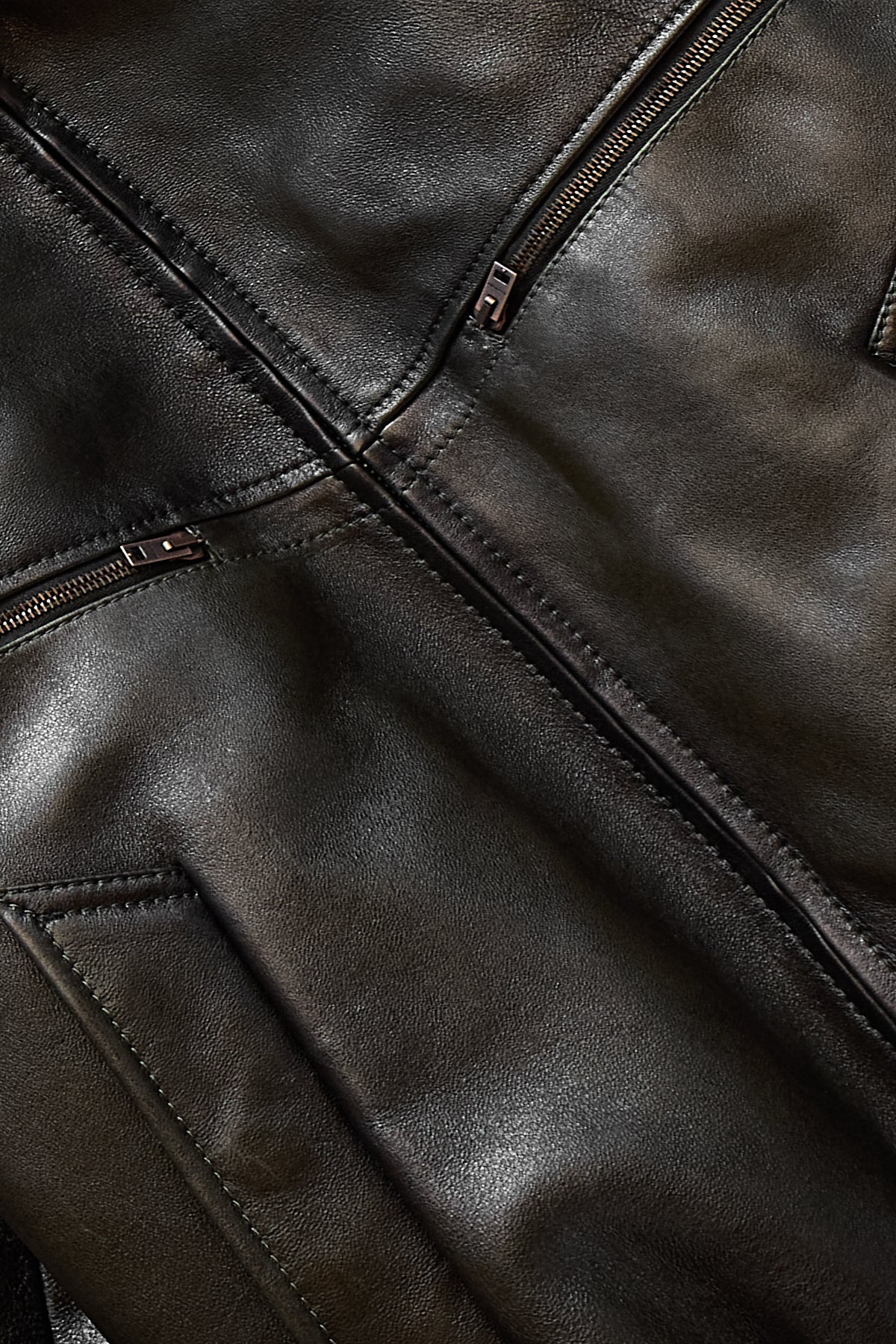 Acne Studios Vintage Leather Jacket Vintage Green