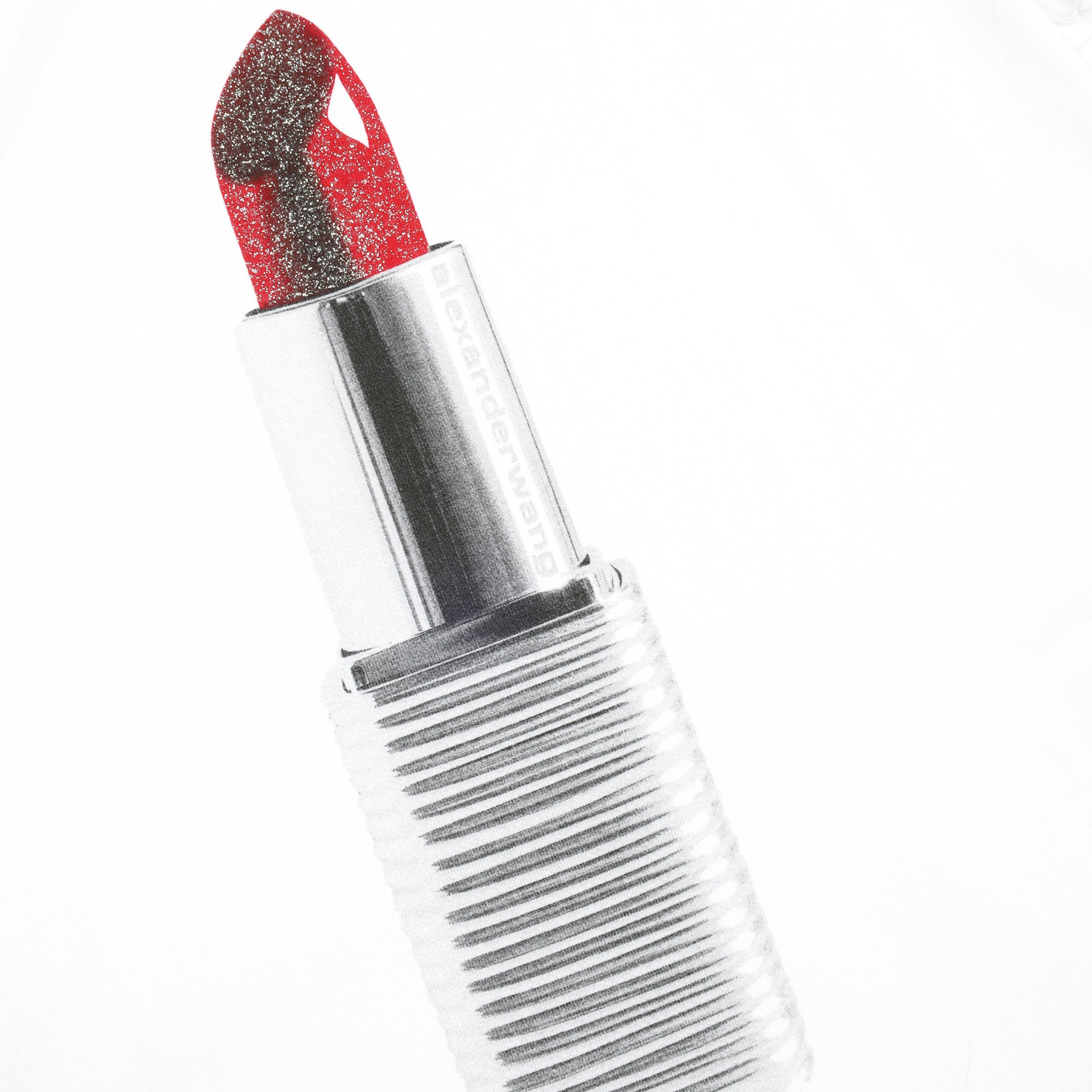 Alexander Wang Baby Tee Lipstick Graphic White