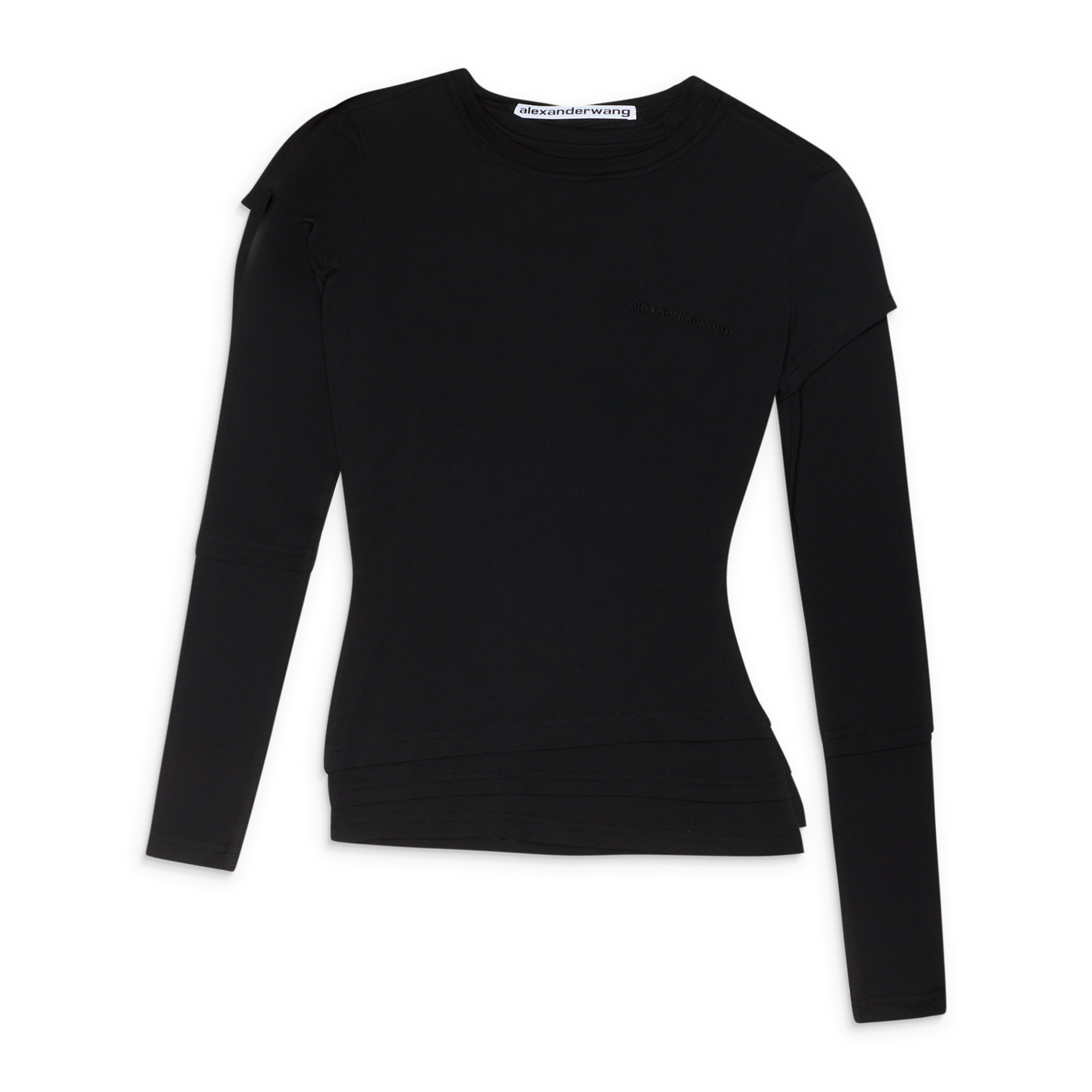 alexanderwang トップスXS Alexander Wang Layered Ls Top Black – ESSXNYC