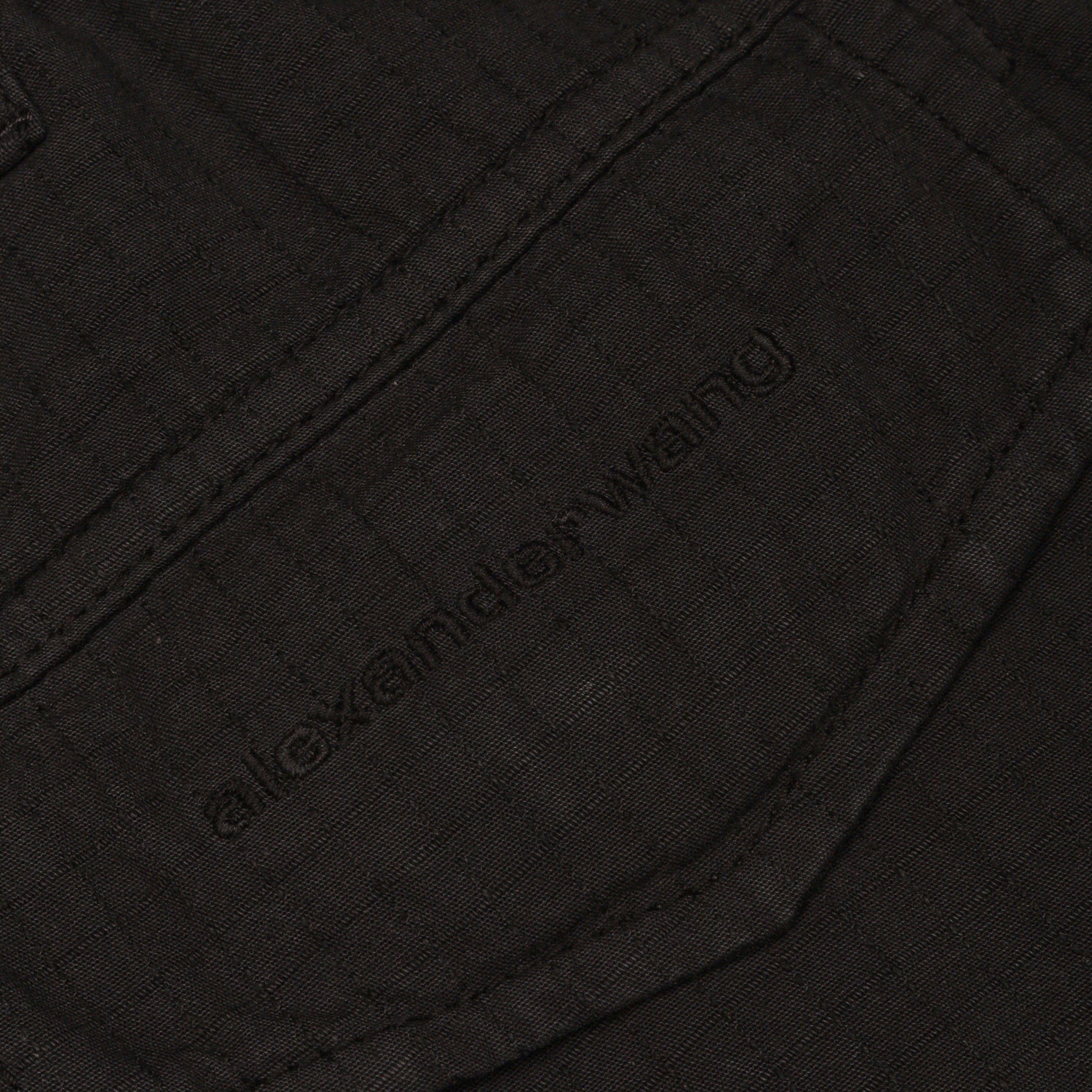 Alexander Wang Mid-Rise Cargo Pant W/ Internal Logo Elastic Wb Black