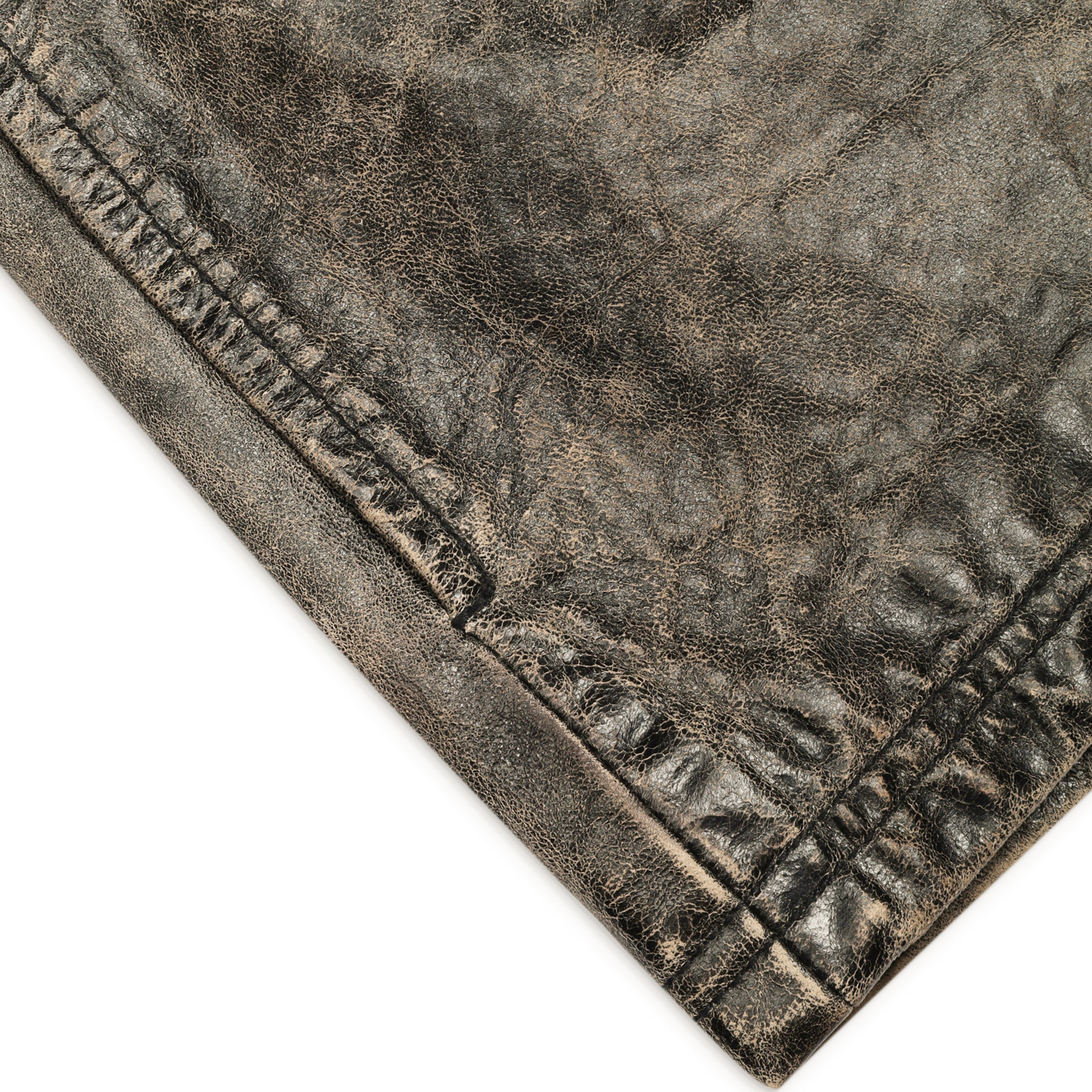 Alexander Wang Mid-Rise Leather Mini Short Stone