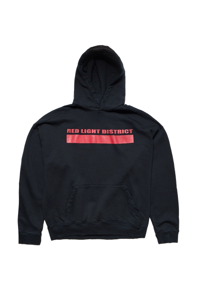 ALEXANDER DIGENOVA Red Light District Hoodie Washed Black – ESSXNYC