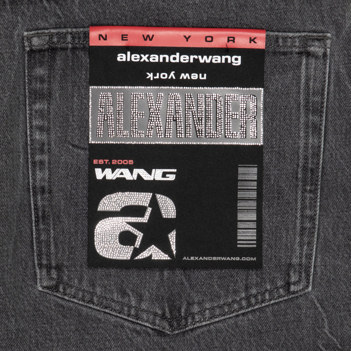 Alexander Wang Unisex Jean W/ Flasher Detail Grey