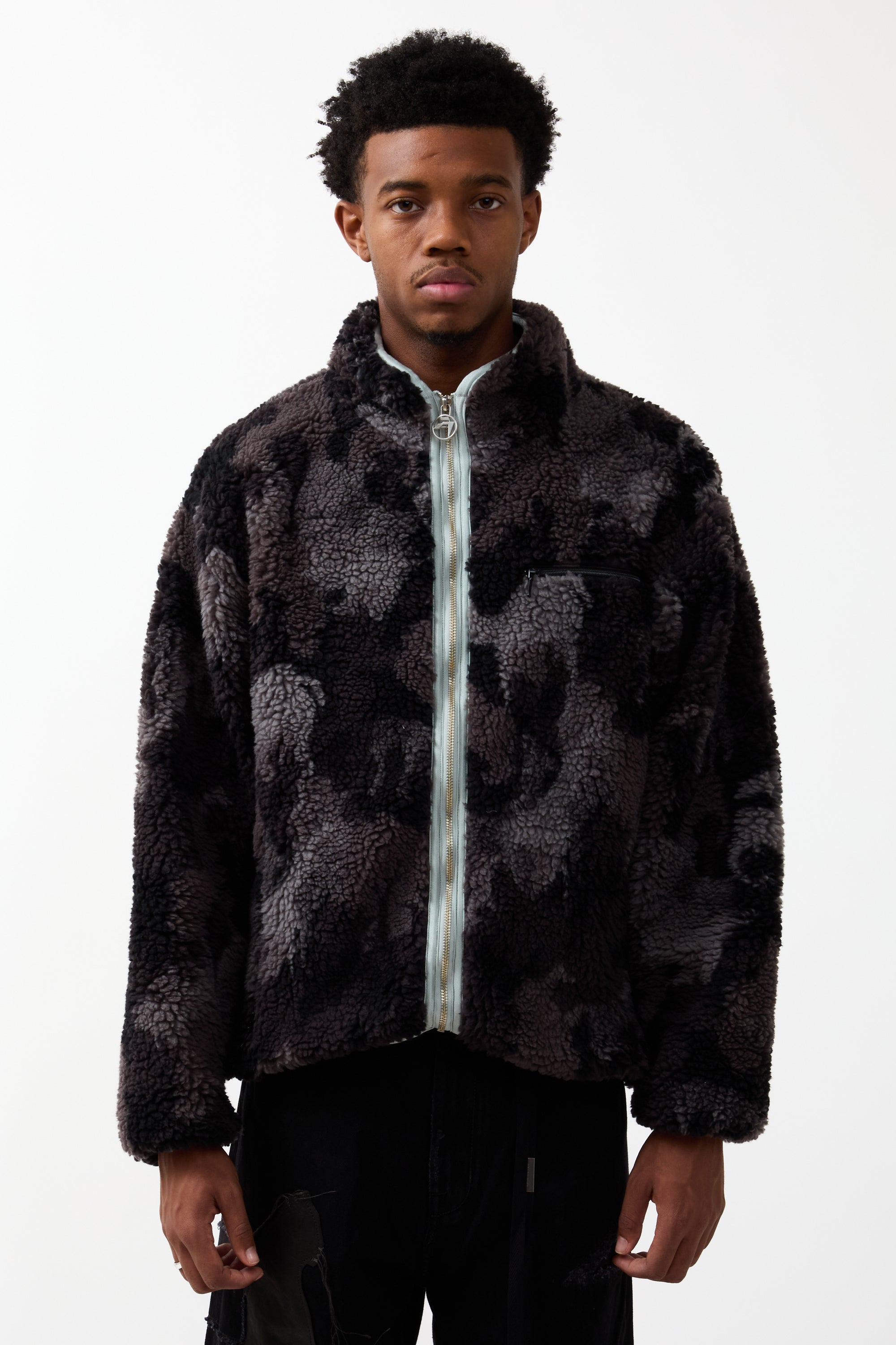 Ambush Camoflage Boa Jacket Grey
