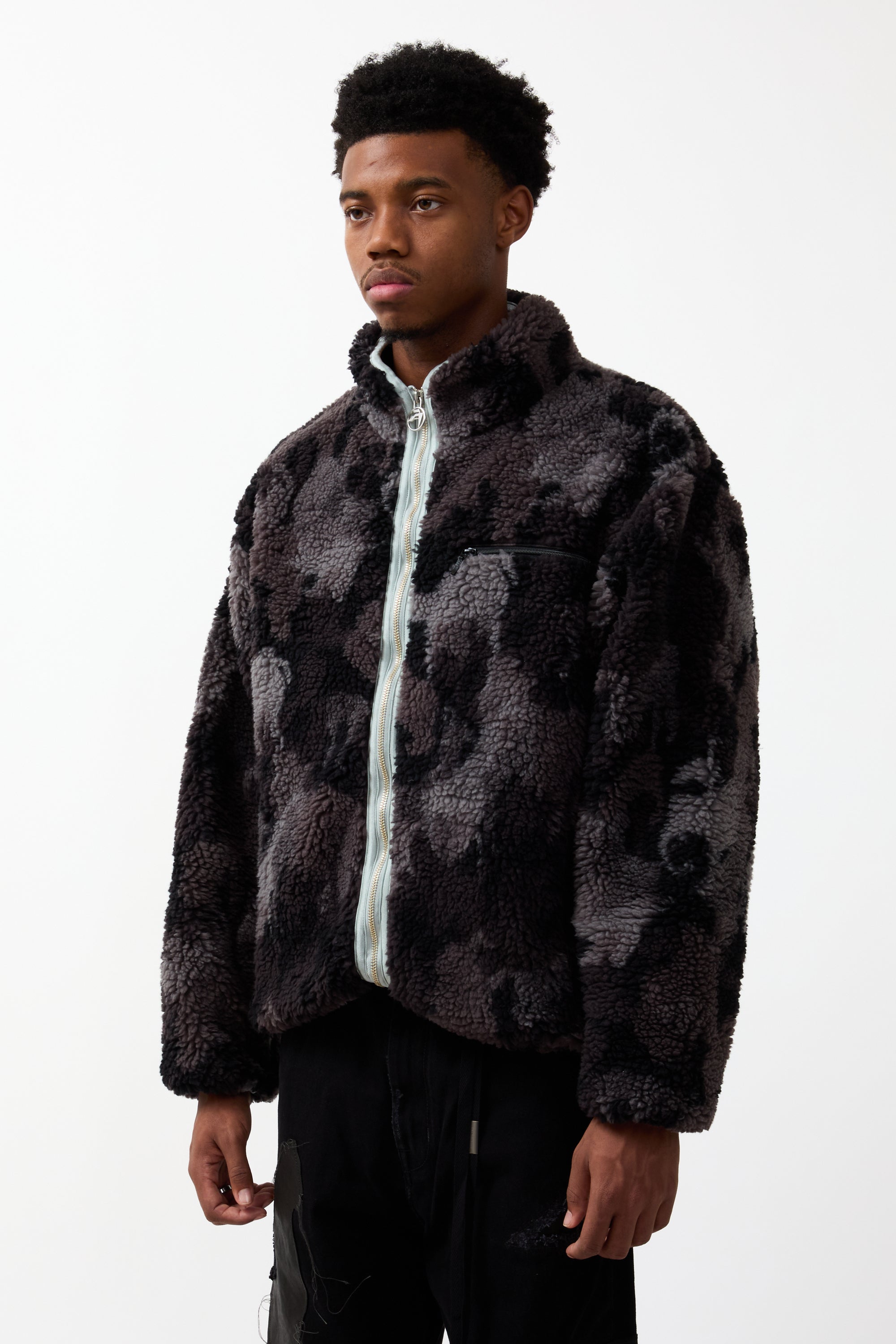 Ambush Camoflage Boa Jacket Grey