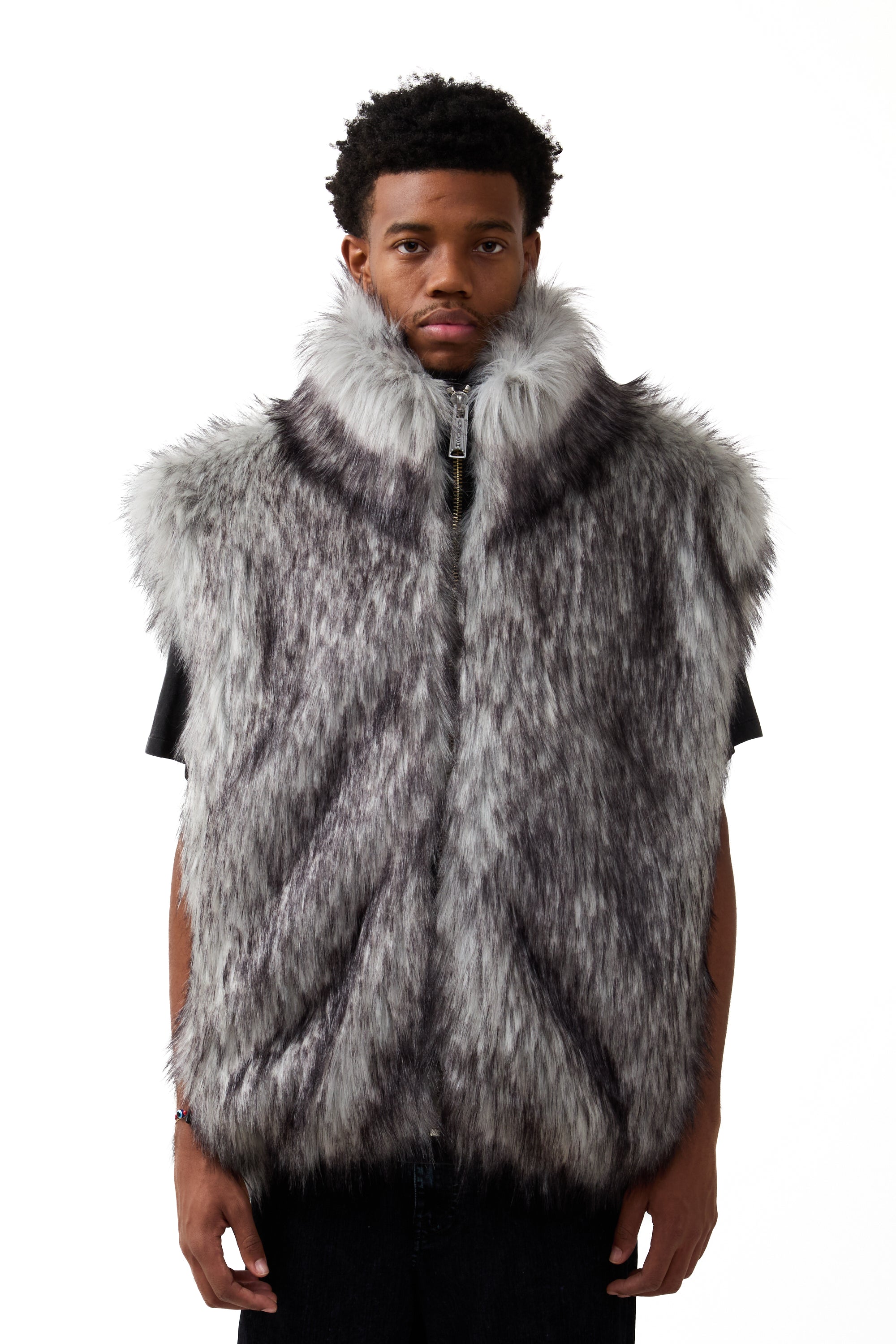 Ambush Fake Fur Reversible Vest White