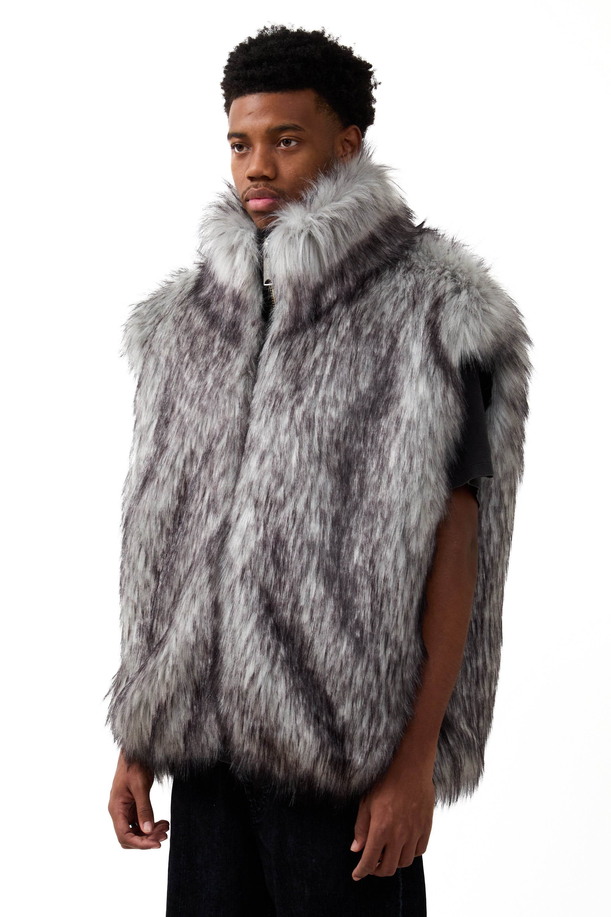 Ambush Fake Fur Reversible Vest White