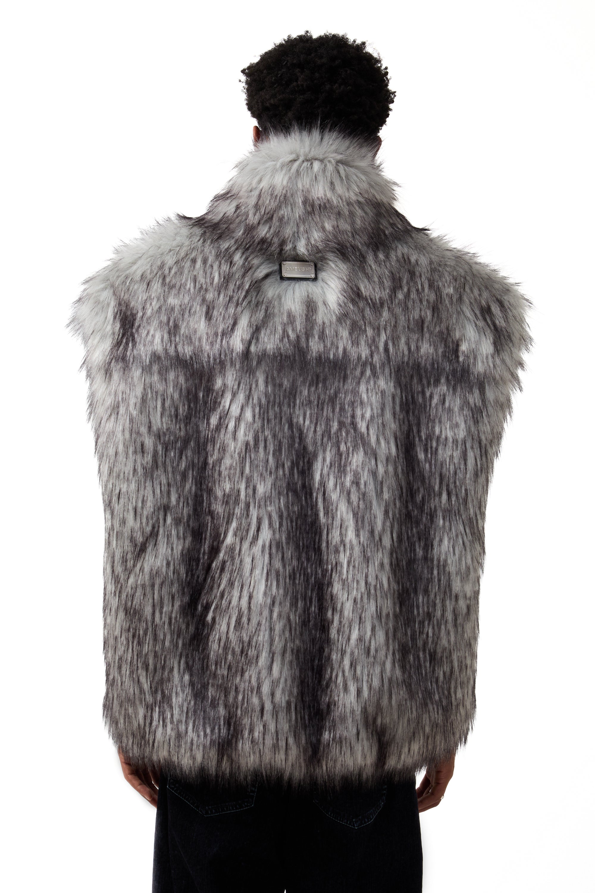 Ambush Fake Fur Reversible Vest White