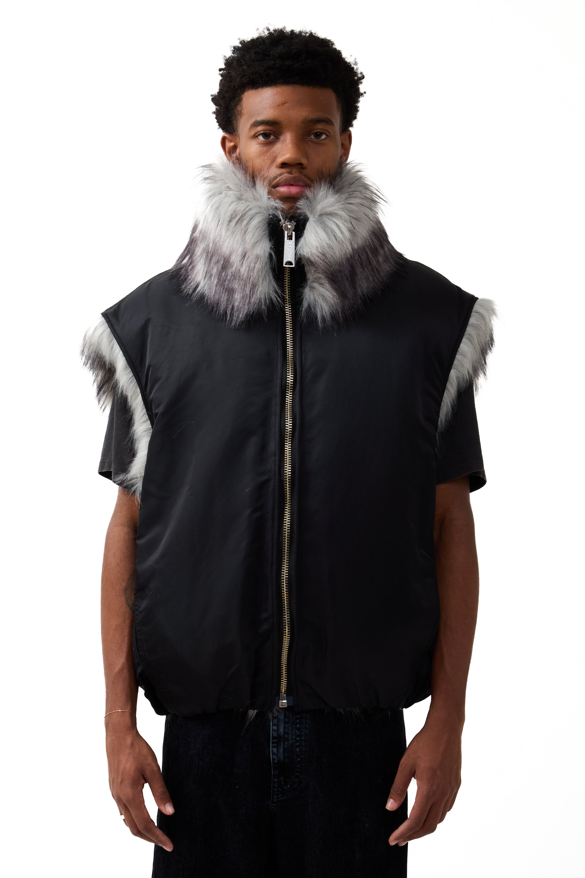 Ambush Fake Fur Reversible Vest White