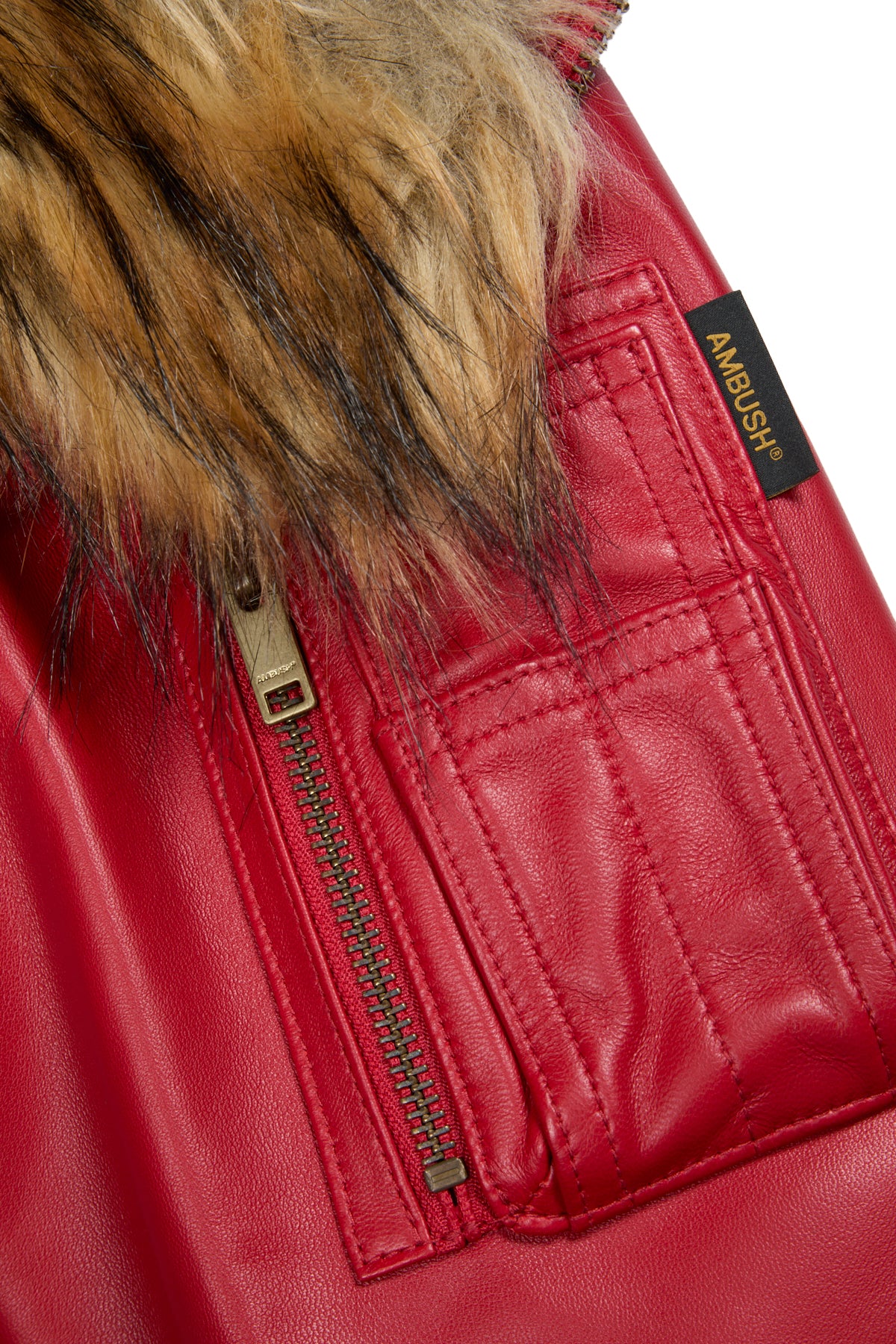 Ambush Leather Cropped N3B Red
