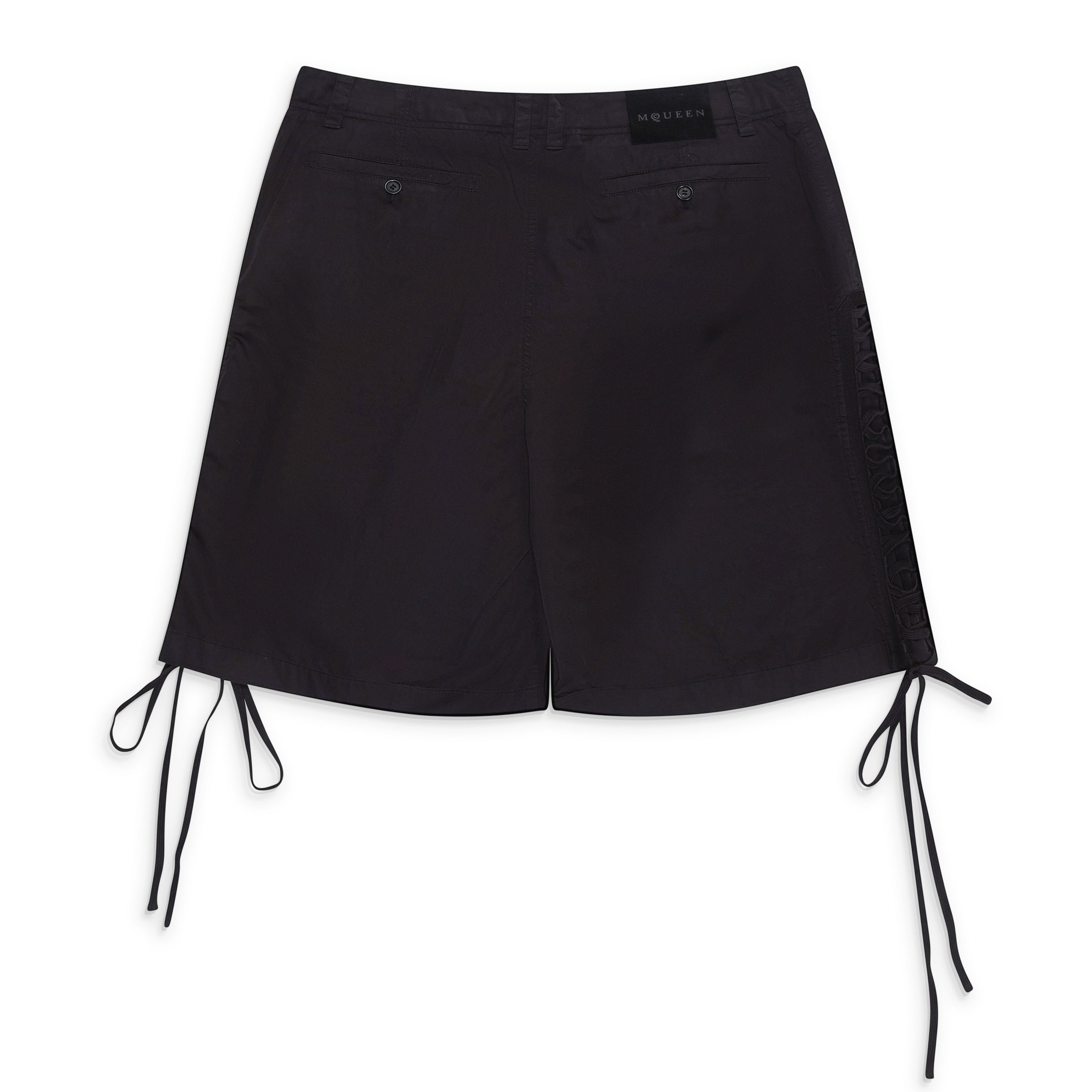 Alexander McQueen Laced Utility Shorts Black - back