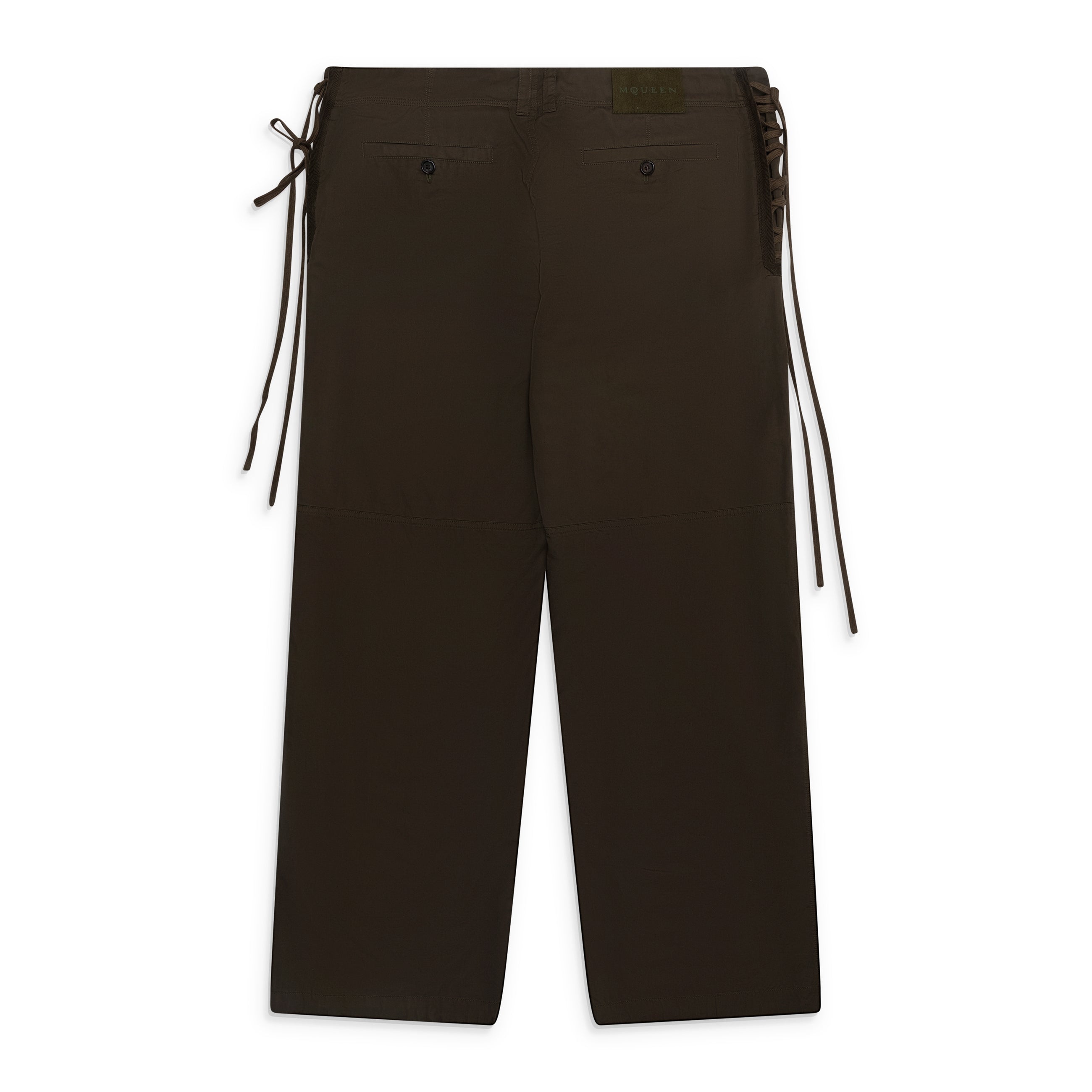 Alexander McQueen Laced Utility Trousers Green - back