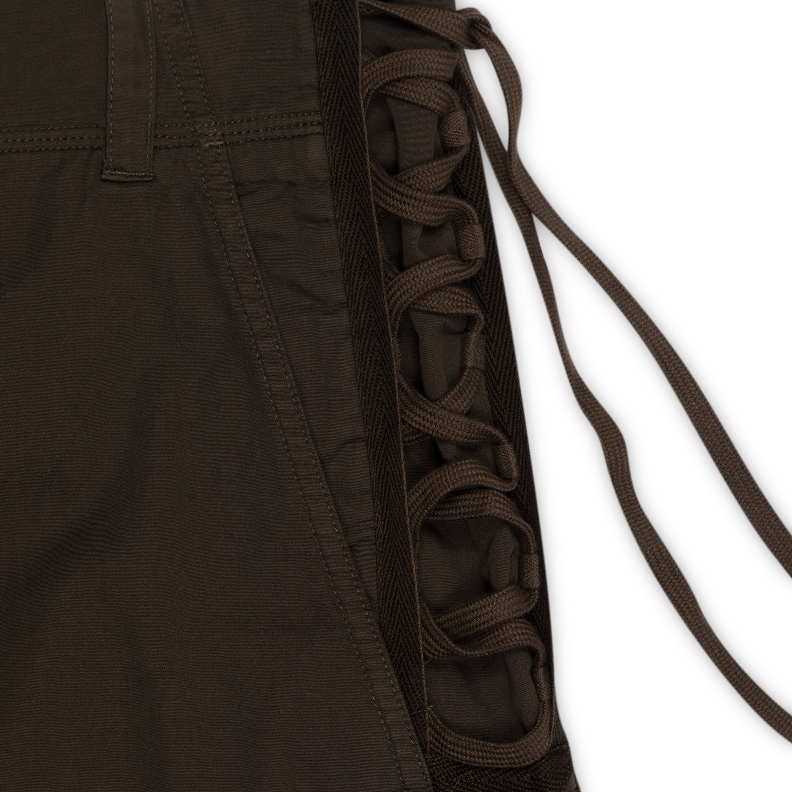 Alexander McQueen Laced Utility Trousers Green - detail