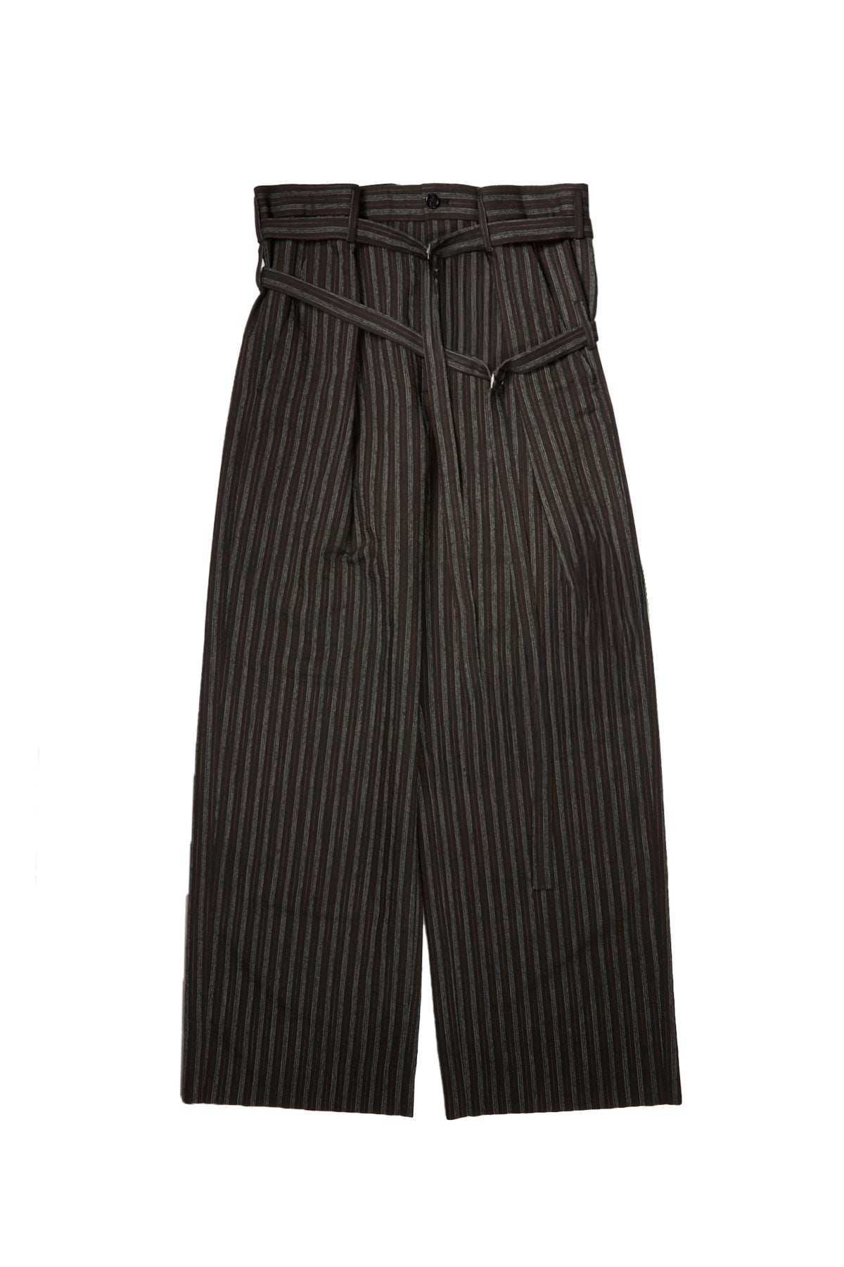 Ann Demeulemeester Woubrecht High Comfort Double Belted Trousers Black/White